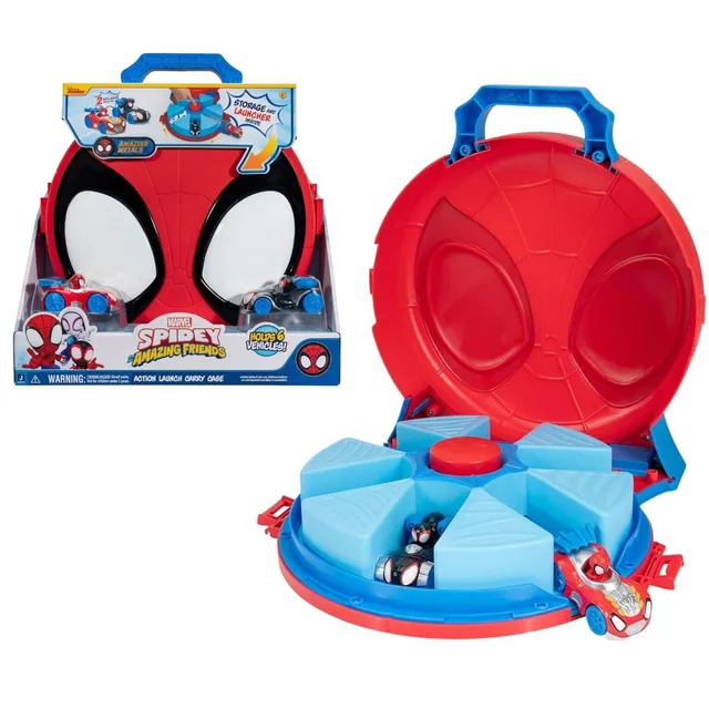 marvel-spidey-friends-mallette-lanceur-30-5-cm-2-v-hicules image 1