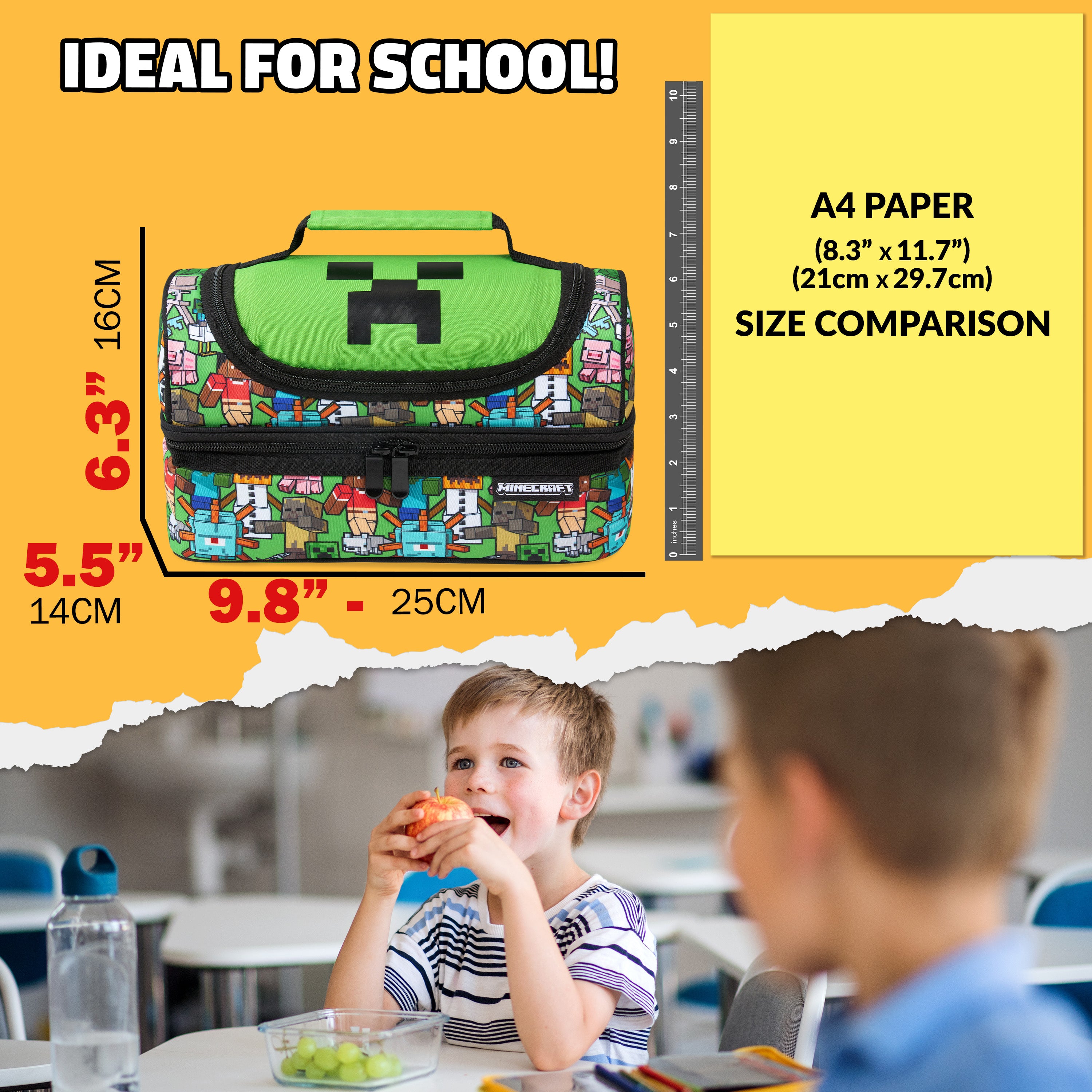 get-trend-minecraft-sac-lunch-isotherme-enfant-creeper-multi image 2