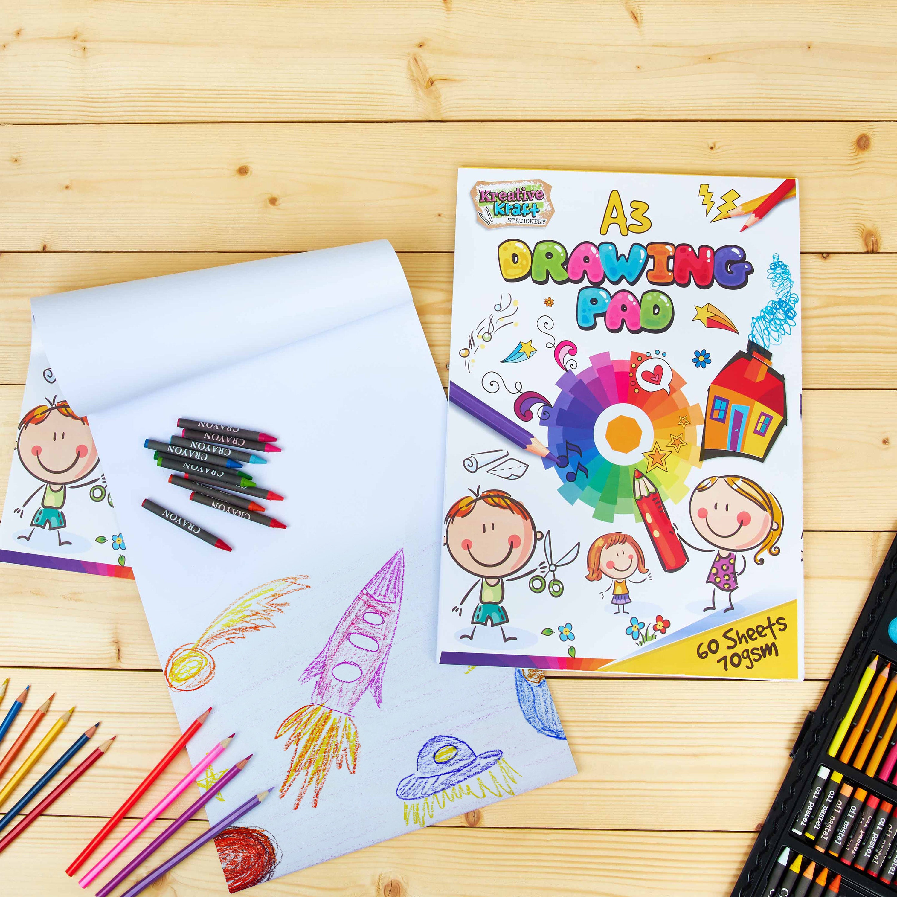 get-trend-arts-crafts-bloc-dessin-a3-enfant-70g-x1 image 3