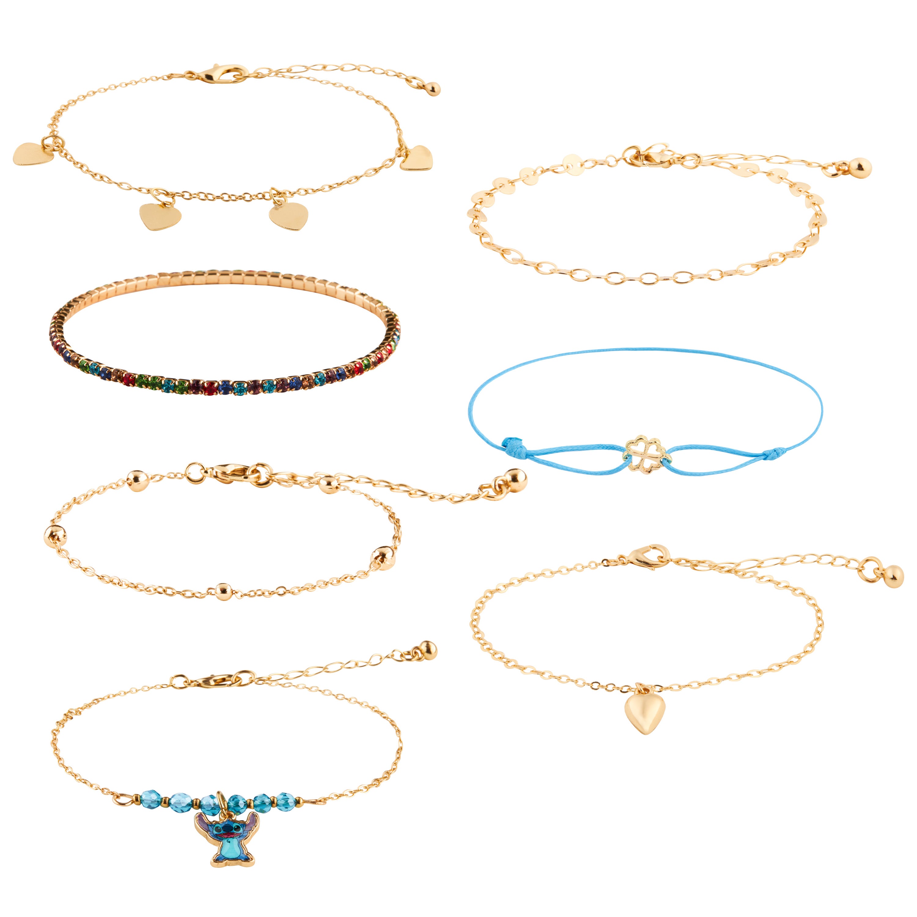disney-bracelet-fille-stitch-charms-breloques-argent image 1