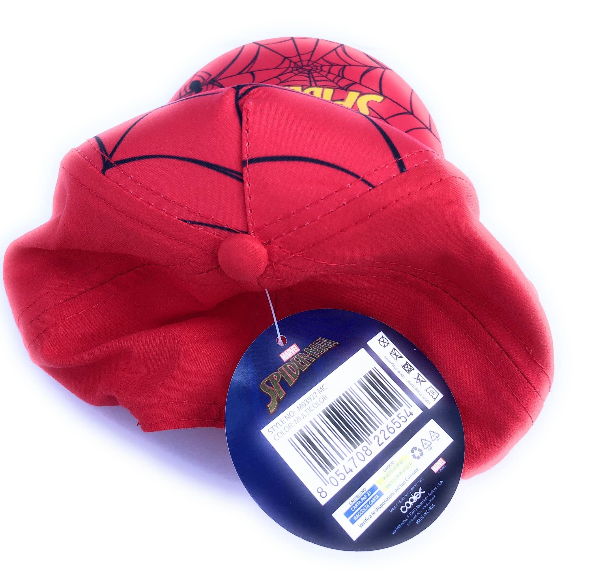 marvel-spider-man-casquette-enfant-rouge-toile-d-araign-e image 2