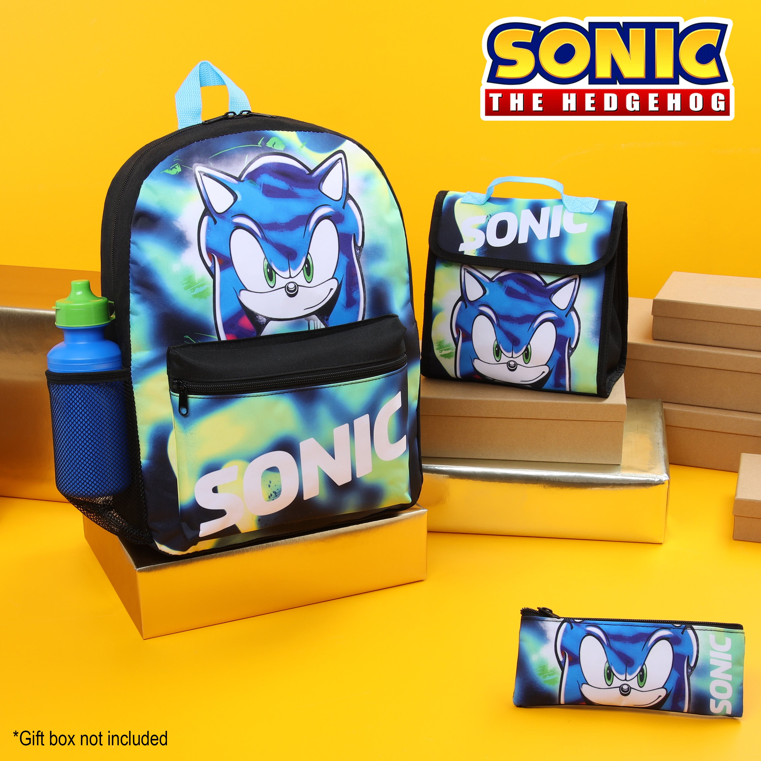 get-trend-sonic-sac-dos-cole-4-pi-ces-lunch-bag-gourde-trousse image 2