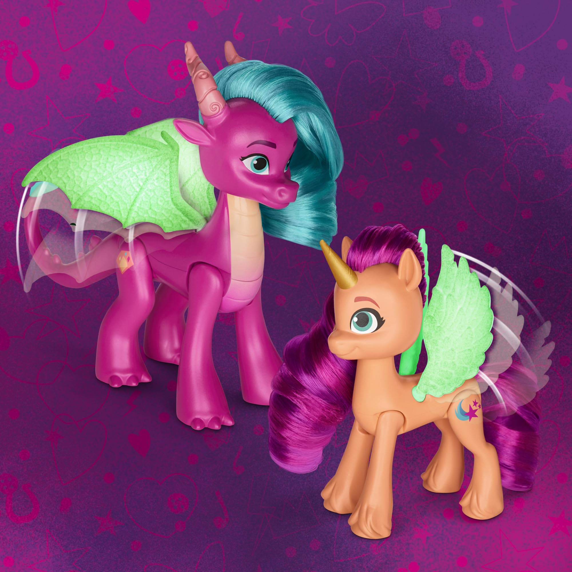 my-little-pony-sunny-dragon-coffret-3-figurines-phosphorescent image 3