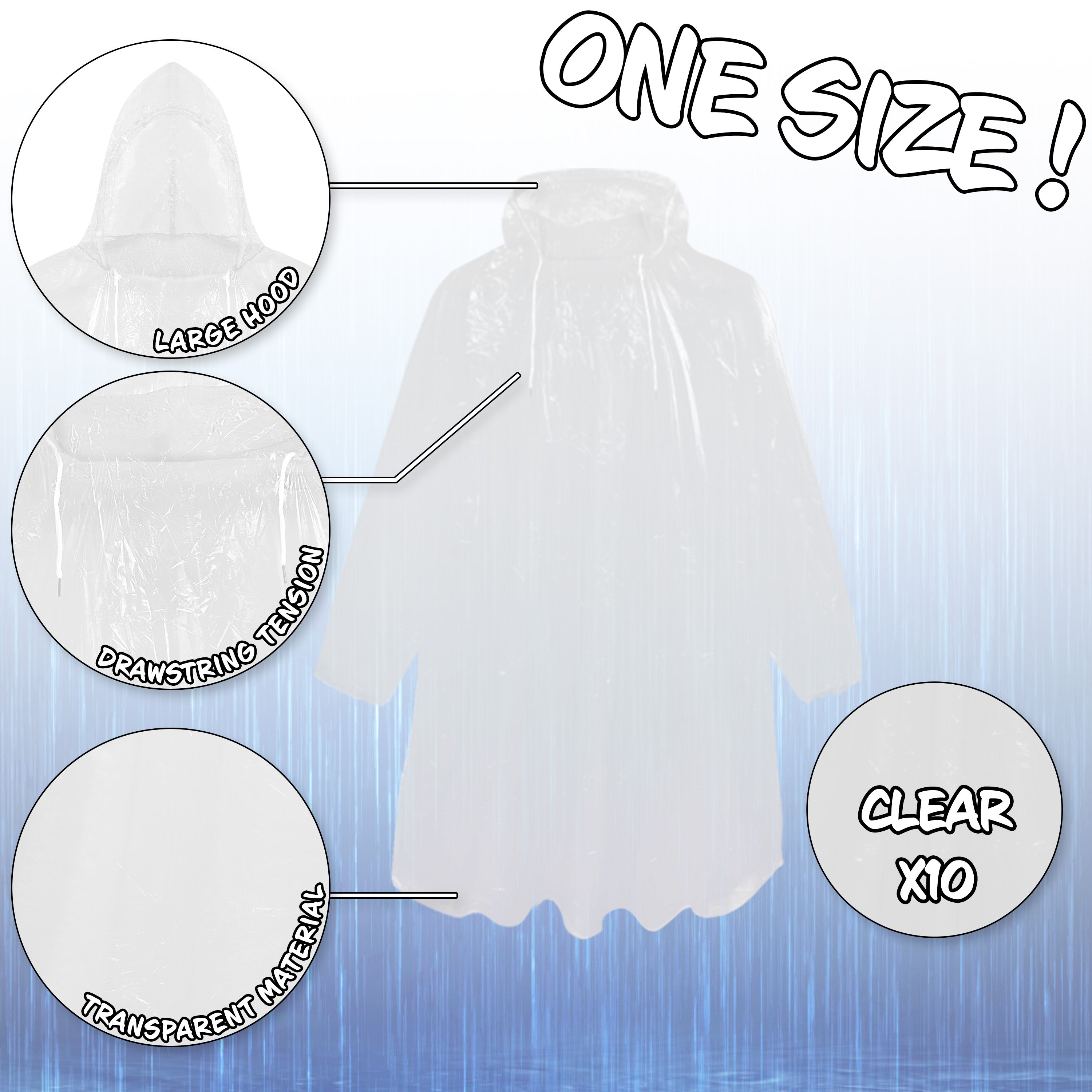 citycomfort-poncho-pluie-jetable-enfant-transparent-lot-5 image 3