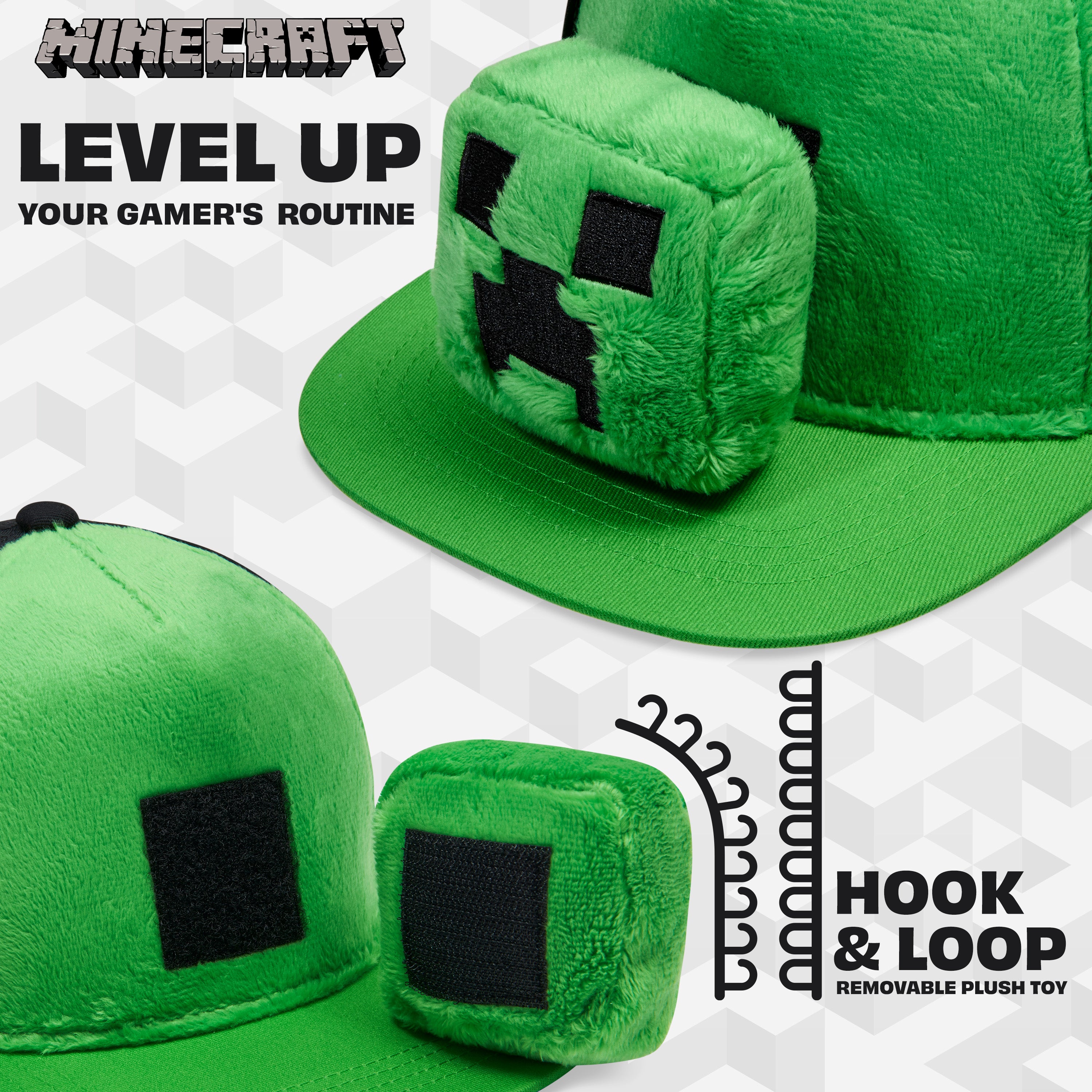 minecraft-casquette-gar-on-coton-peluche-amovible-gamer image 3