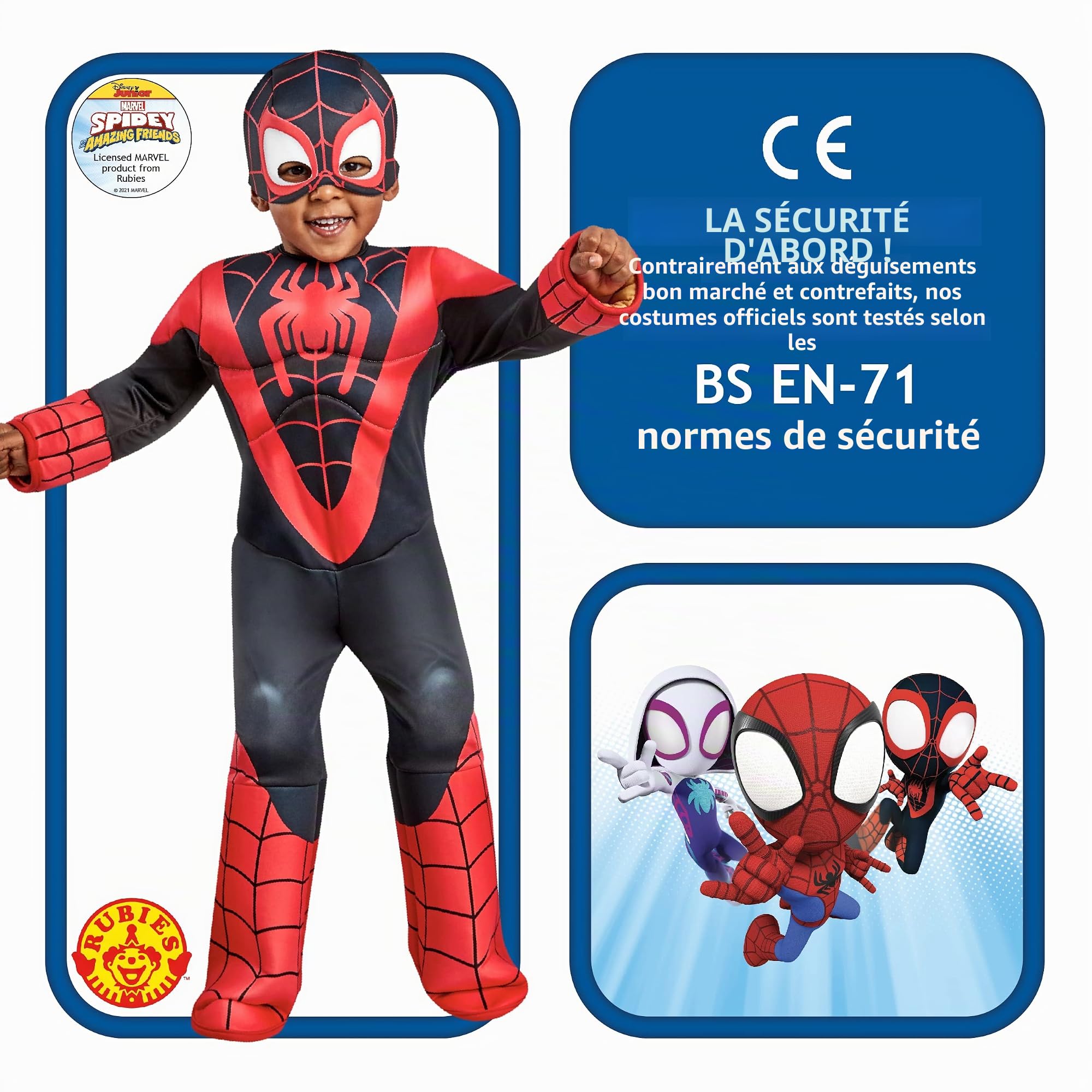 rubie-s-spin-costume-deluxe-enfant-d-guisement-spidey-mixte image 3
