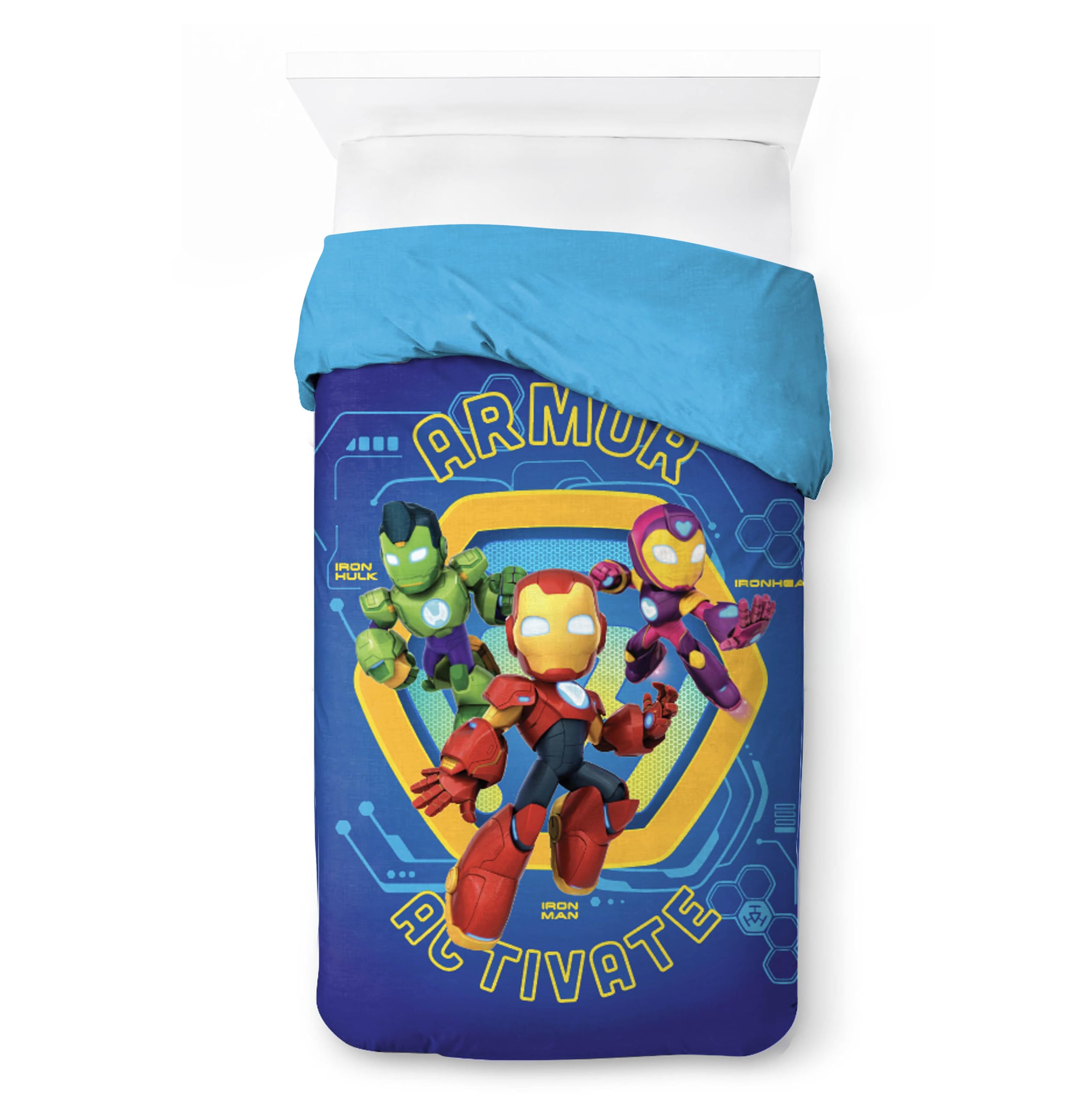 marvel-iron-man-housse-de-couette-coton-bleu-137x200-2-pi-ces image 4