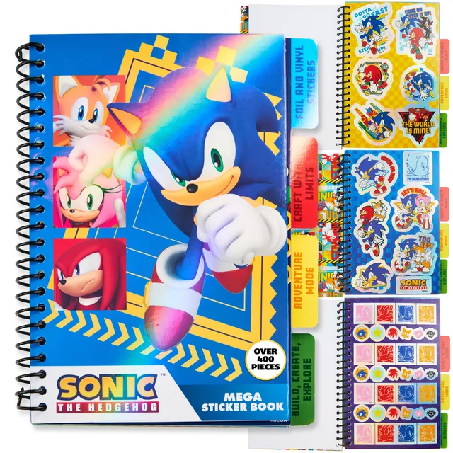 sonic-cahier-stickers-enfant-400-autocollants-28-planches image 1