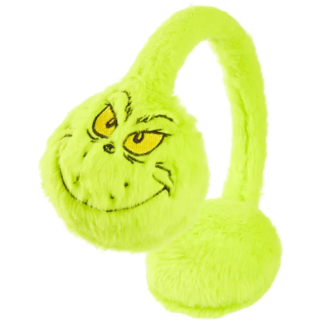 grinch-cache-oreilles-femme-peluche-verte-r-glable image 1