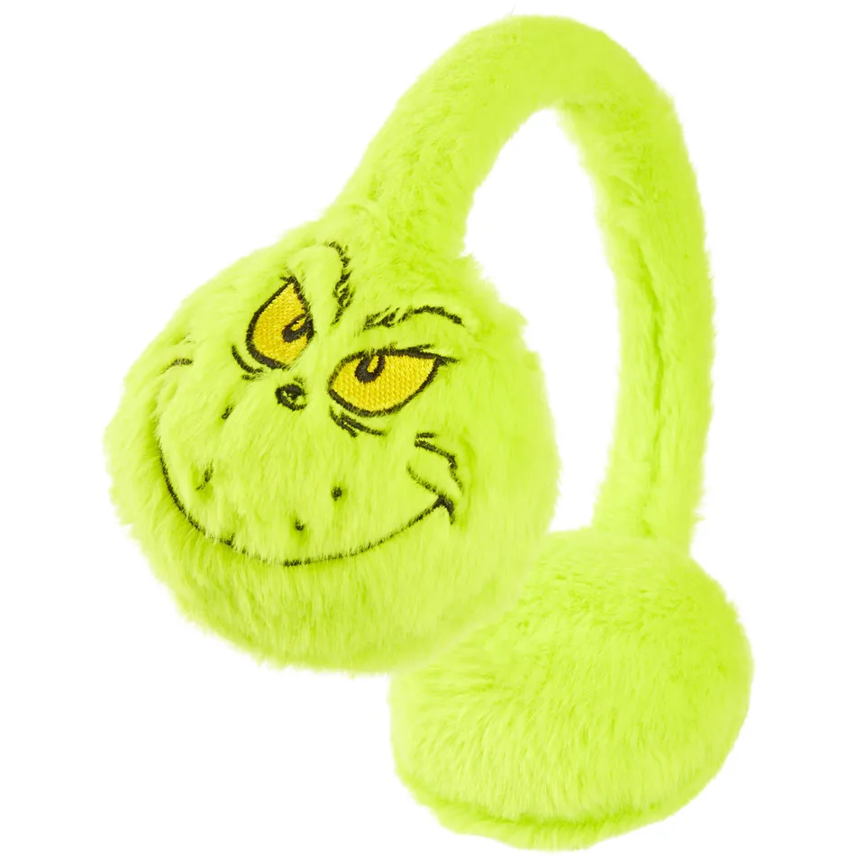 grinch-cache-oreilles-femme-peluche-verte-r-glable image 1