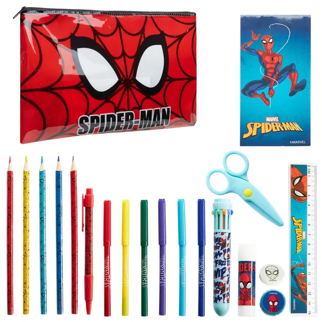 marvel-spiderman-trousse-garnie-enfant-papeterie-compl-te image 1
