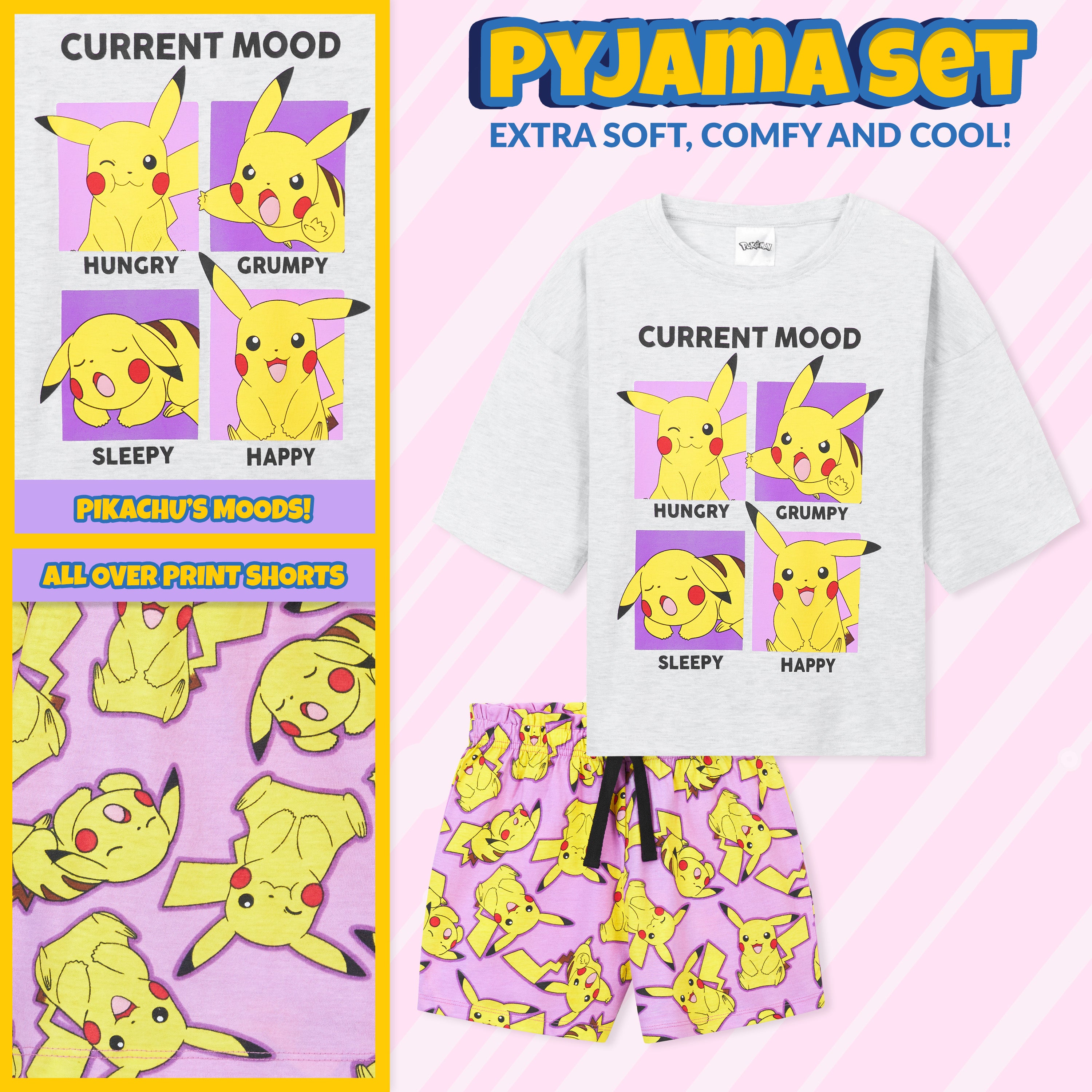 pok-mon-pyjama-short-fille-pikachu-ensemble-9-10-ans image 5