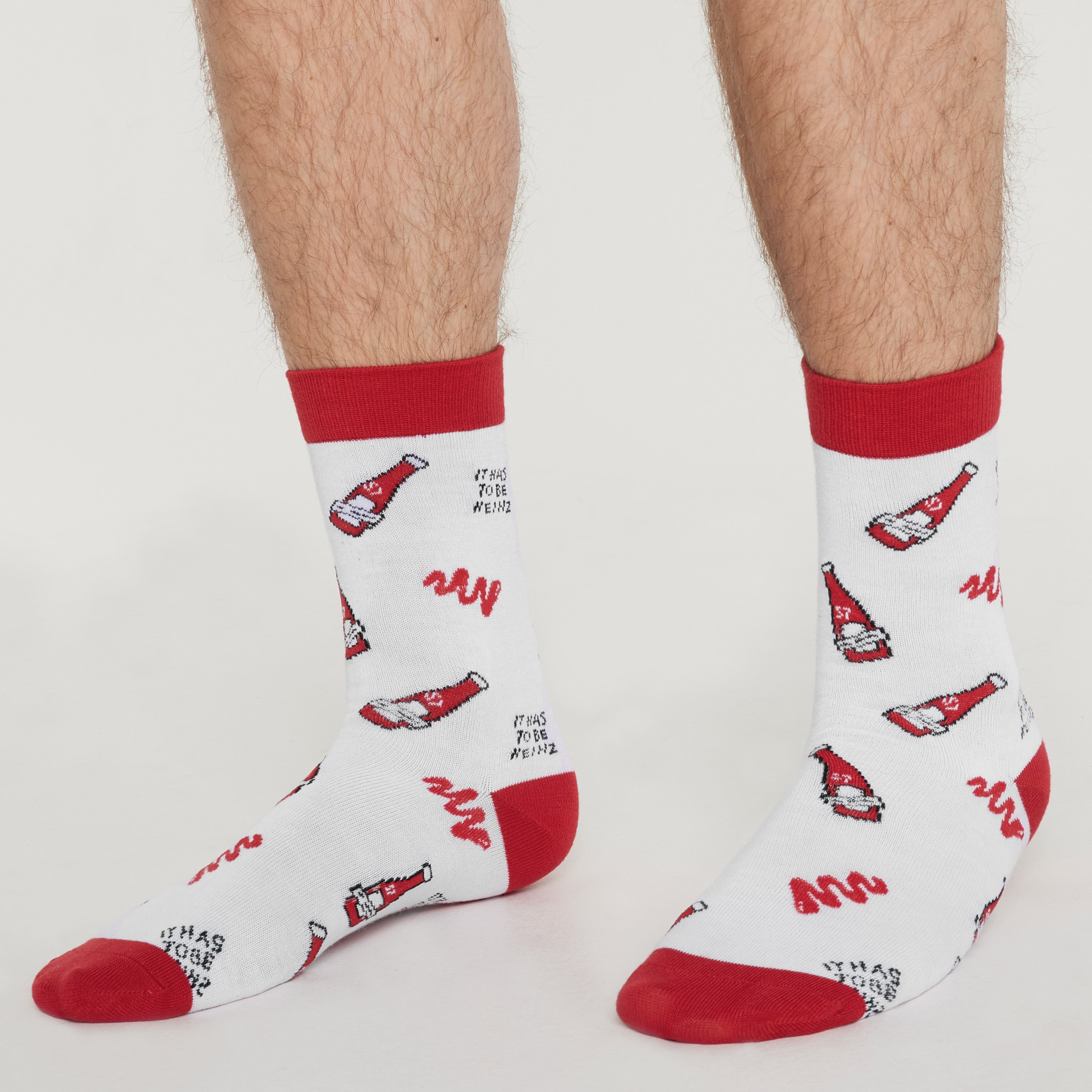 heinz-chaussettes-homme-lot-3-paires-crew-ketchup image 4
