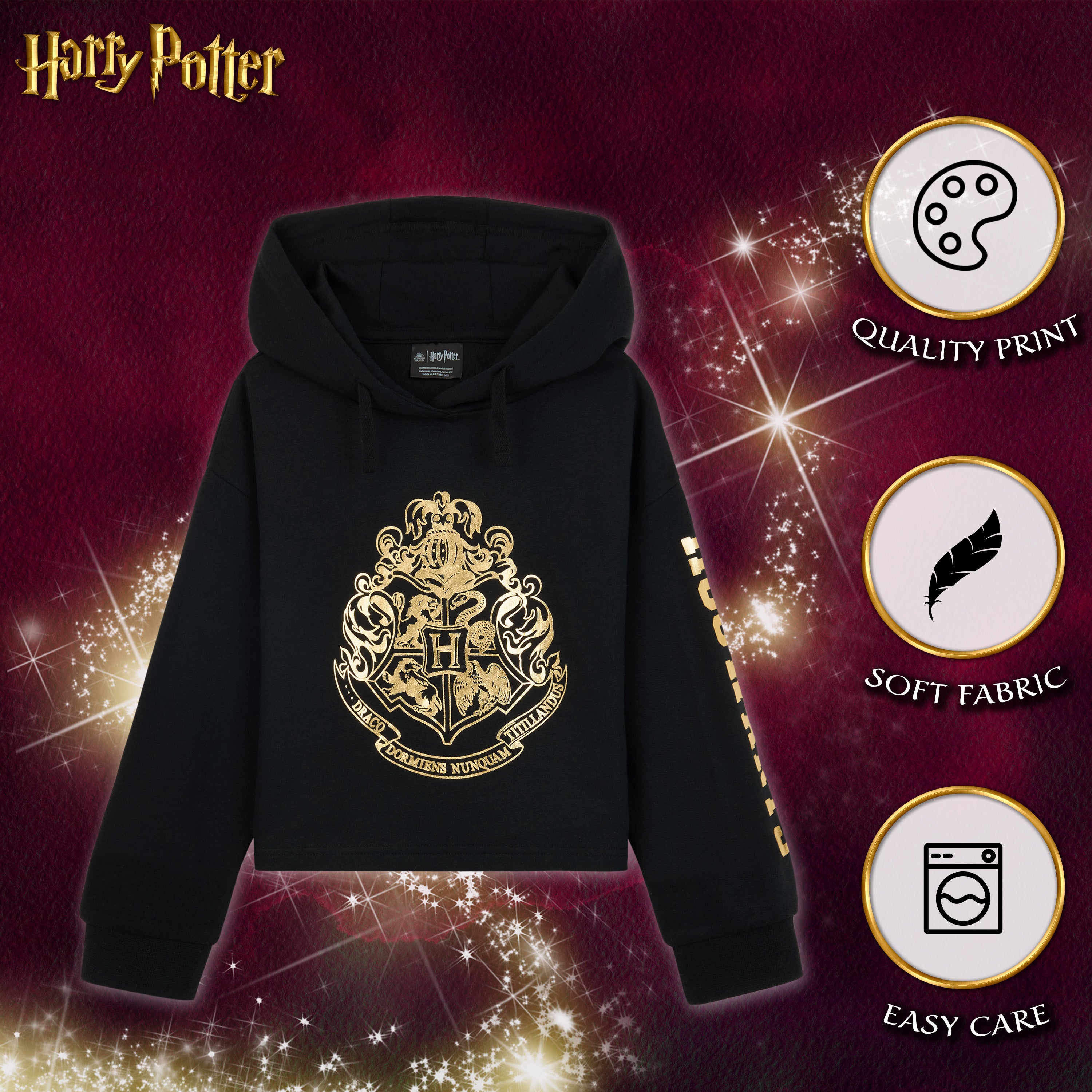 harry-potter-sweat-fille-zip-capuche-noir-11-12-ans-hogwarts image 5