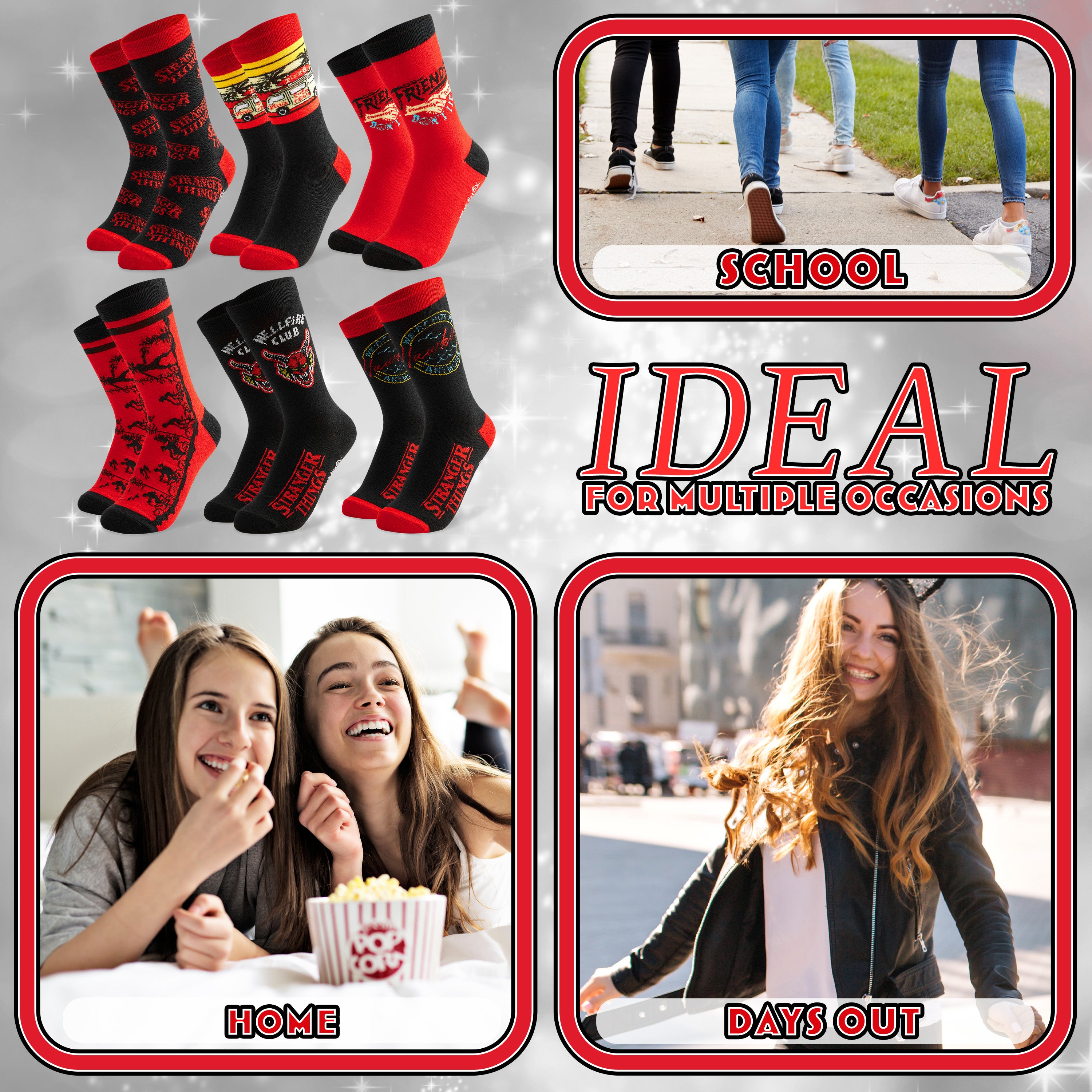 stranger-things-crackers-no-l-lot-6-chaussettes-femme-coton image 4
