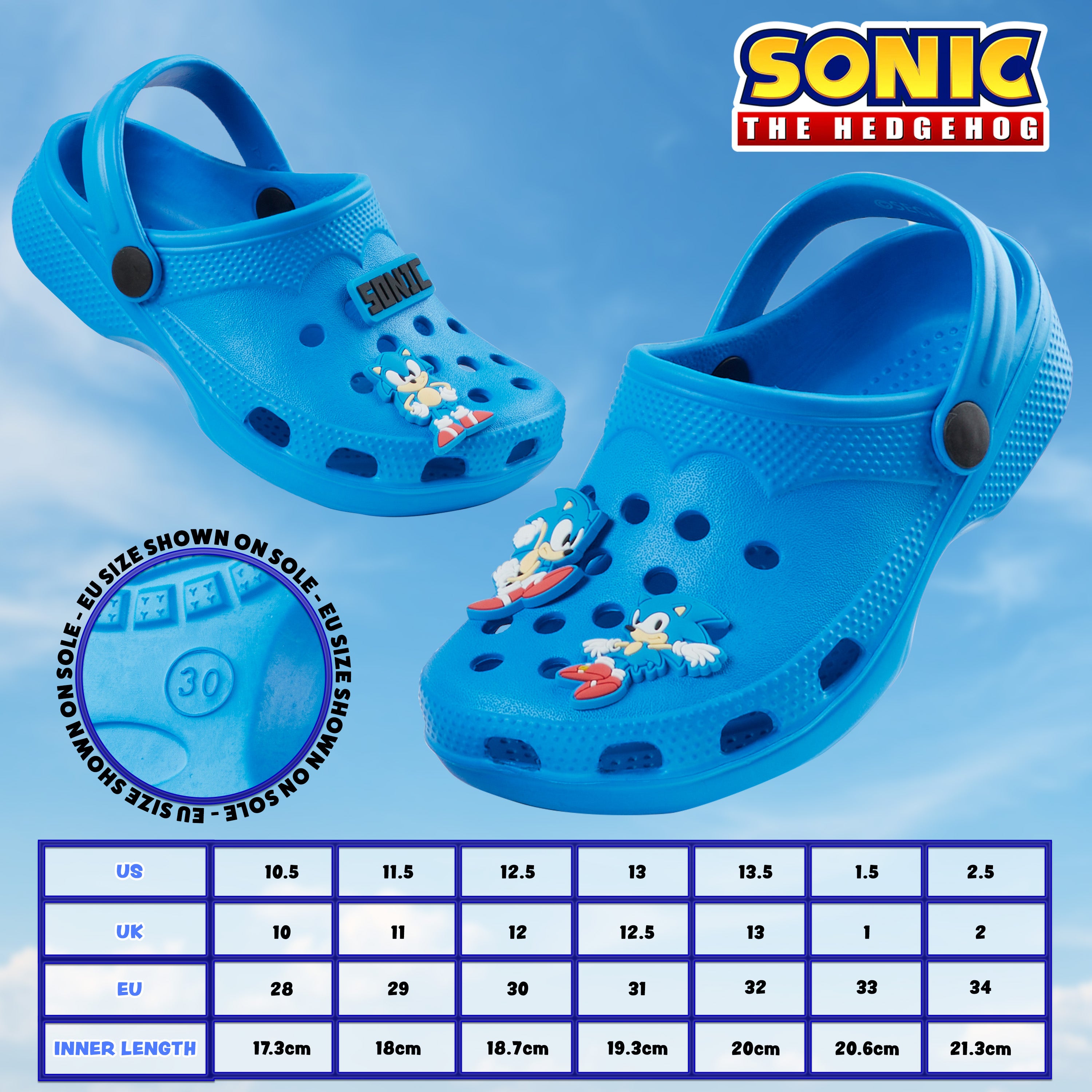 sonic-sabots-gar-on-charms-amovibles-caoutchouc-tailles-10-2 image 6