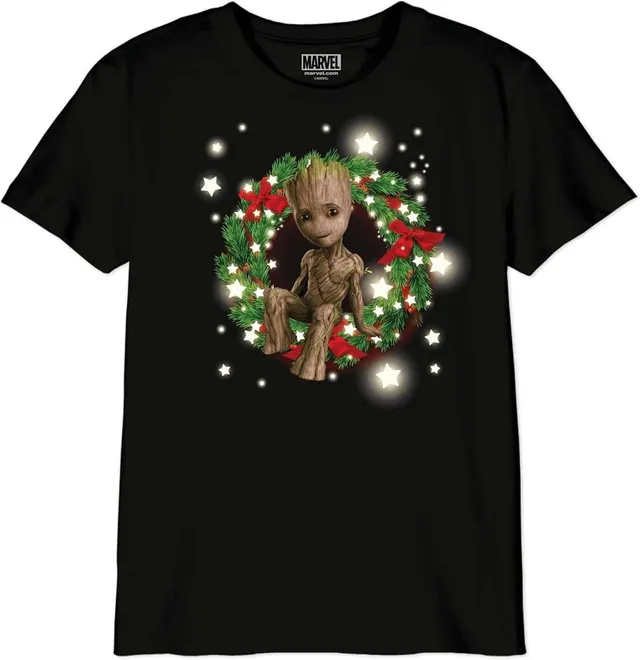 marvel-t-shirt-gar-on-bomarcots179-noir-coton-super-h-ros image 1