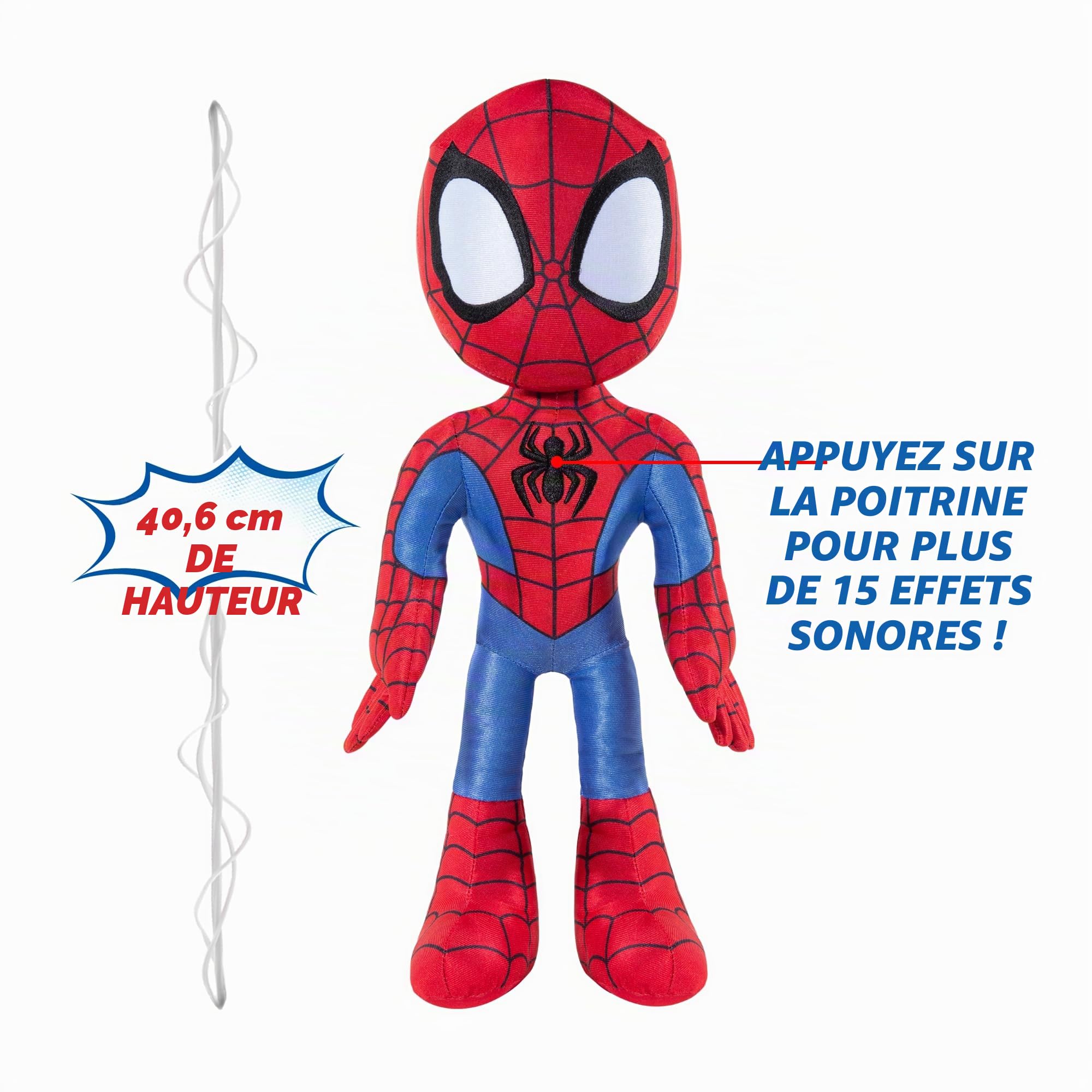 marvel-spidey-peluche-sonore-my-friend-40-cm-rouge-snf0050 image 4