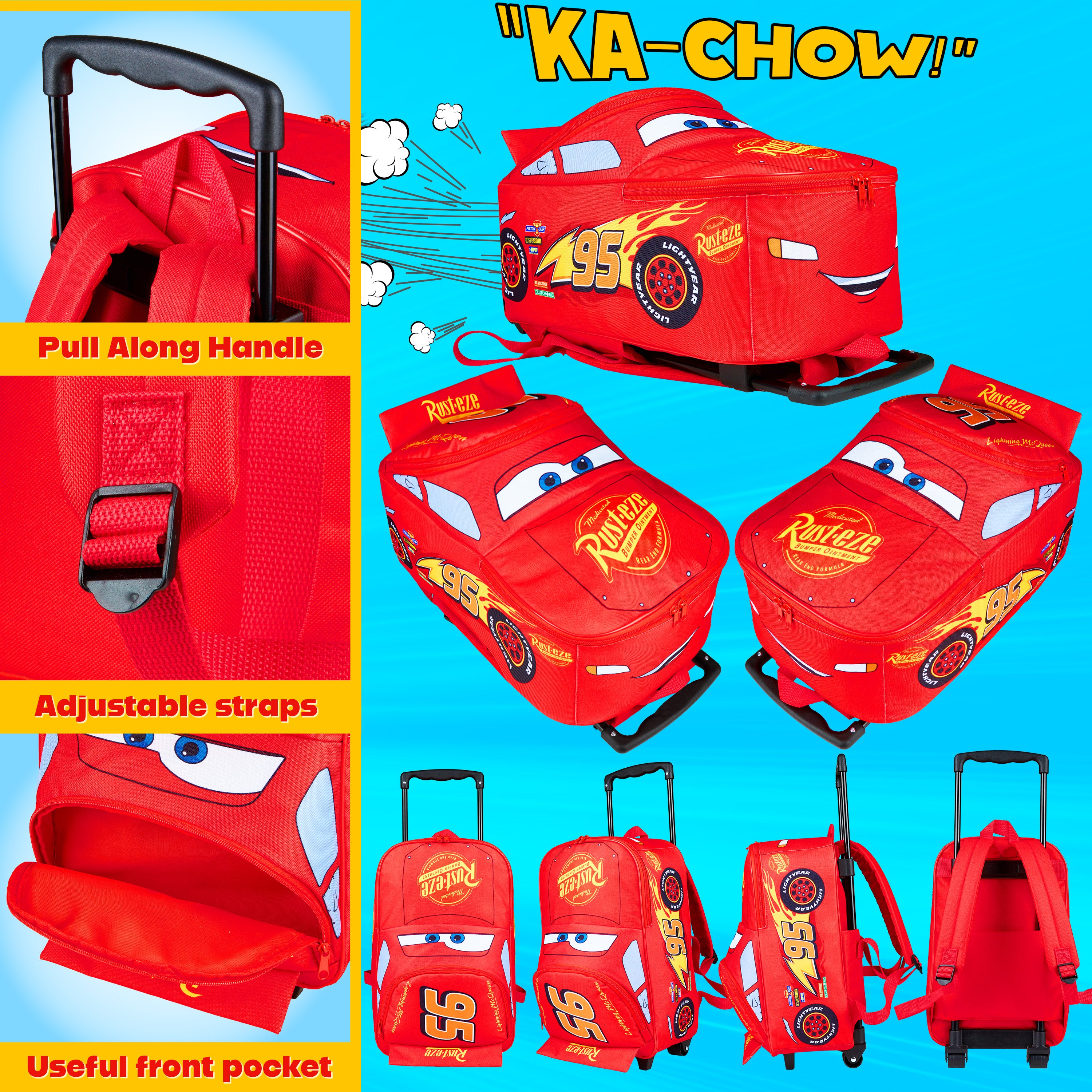 get-trend-cars-valise-enfant-trolley-42cm-flash-mcqueen image 4