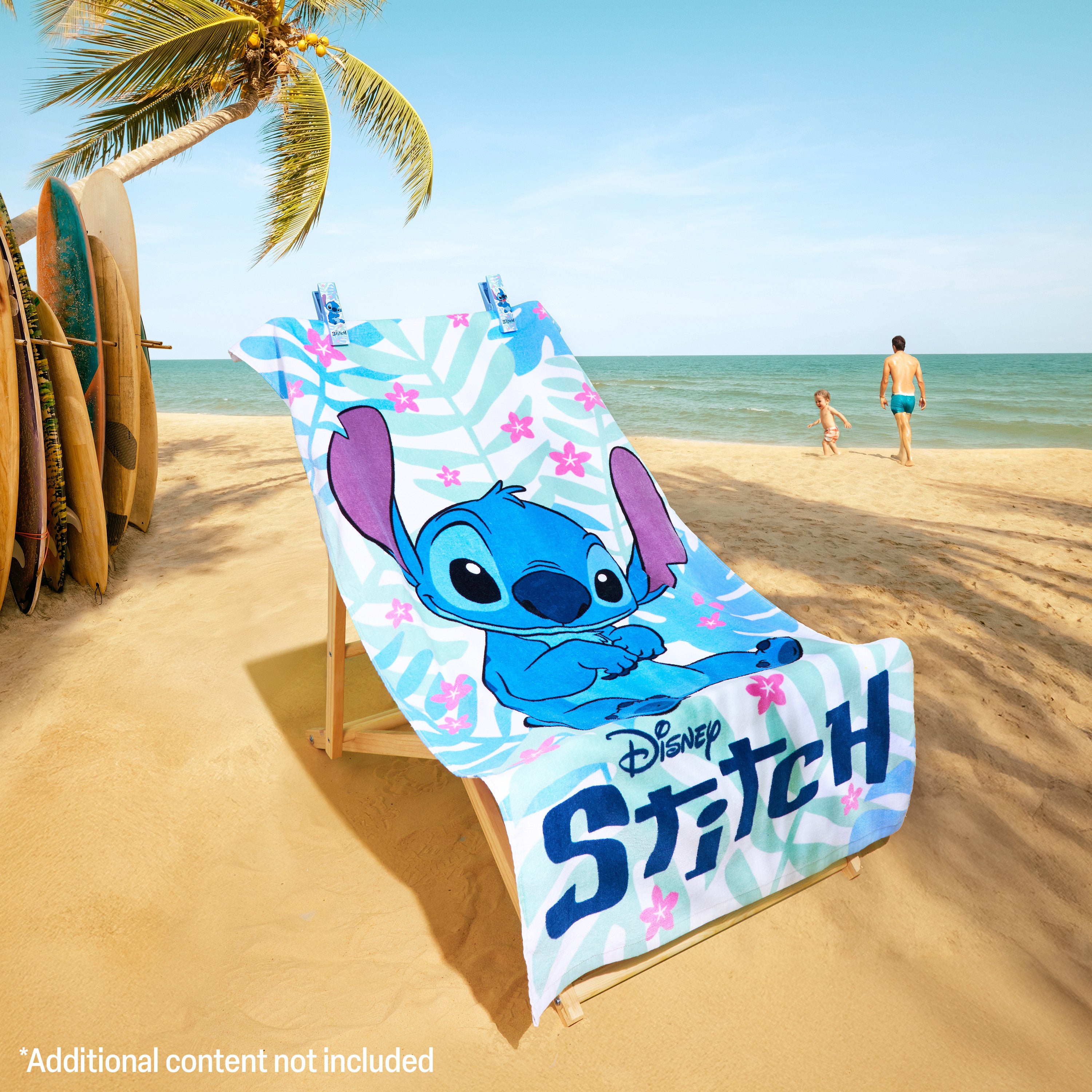 disney-stitch-serviette-plage-enfant-140x70cm-2-pinces image 5