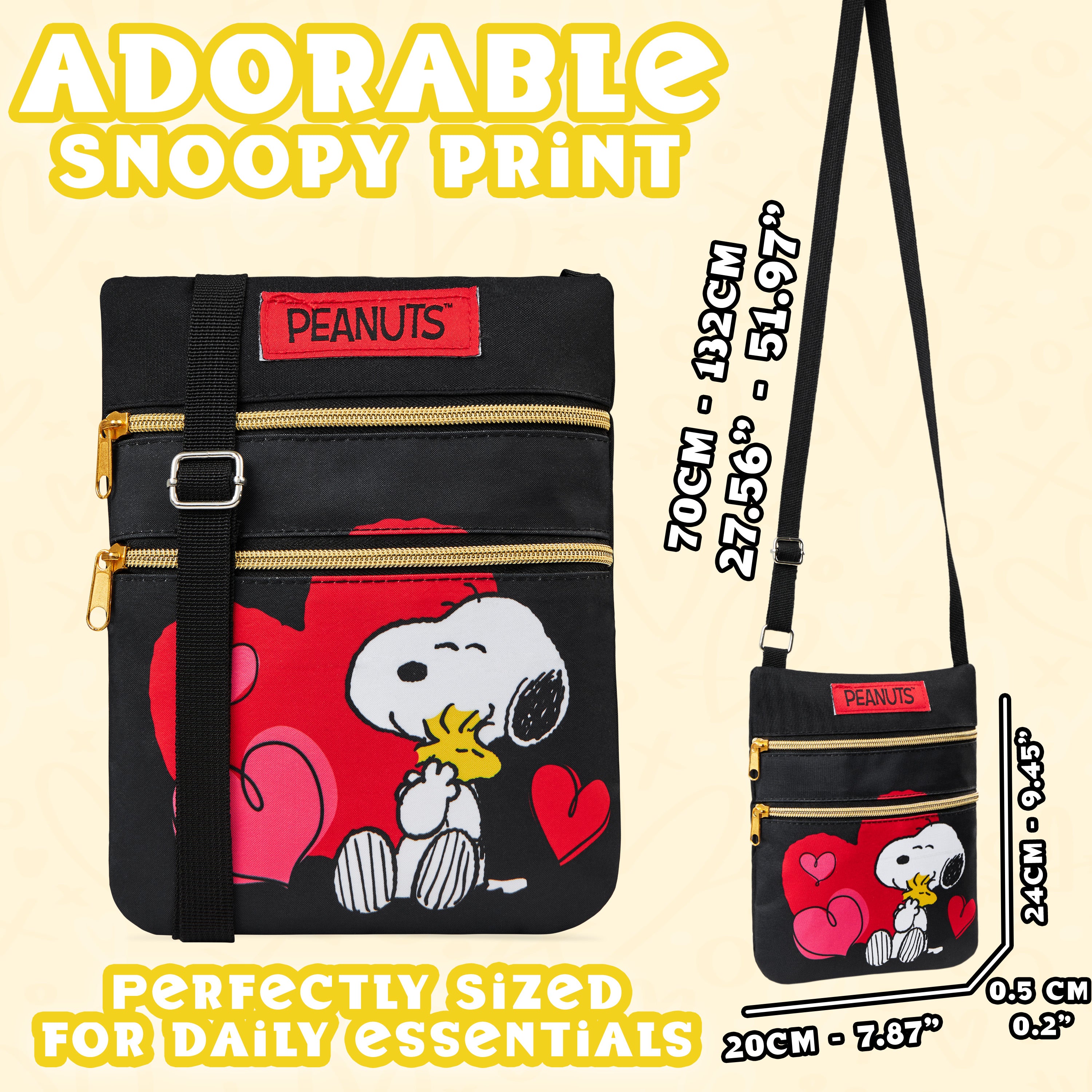 snoopy-peanuts-sac-bandouli-re-fille-2-poches-sangle-r-glable image 6