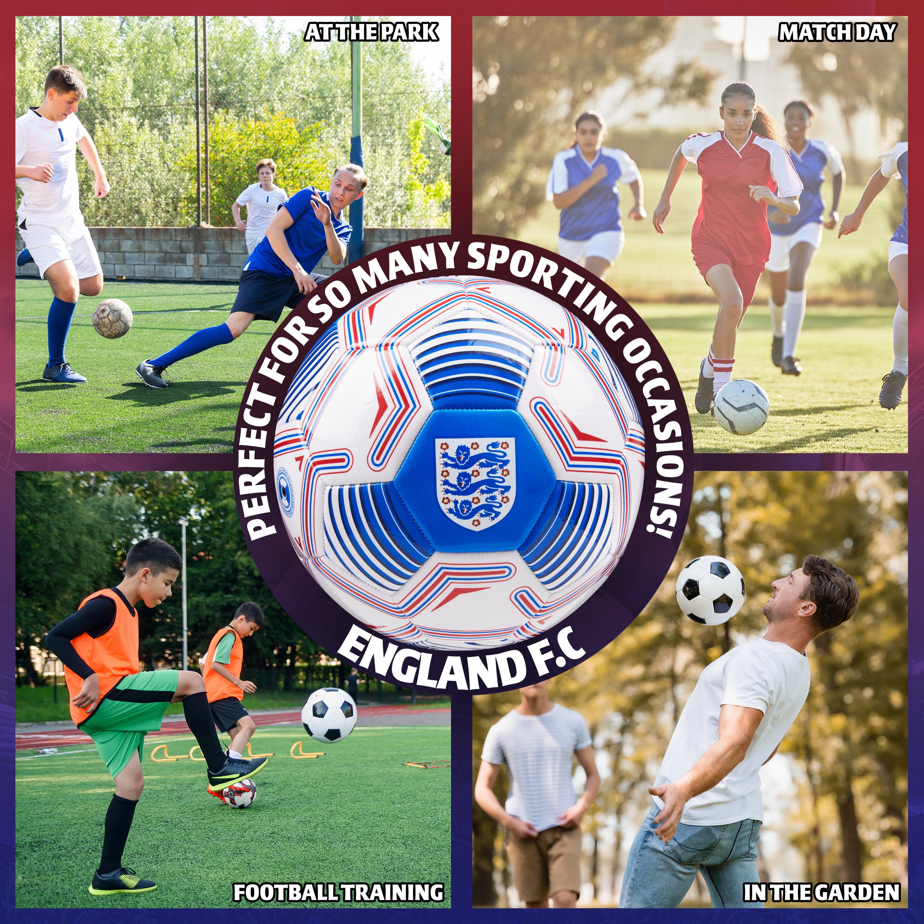 get-trend-england-fa-ballon-foot-taille-5-bleu image 4