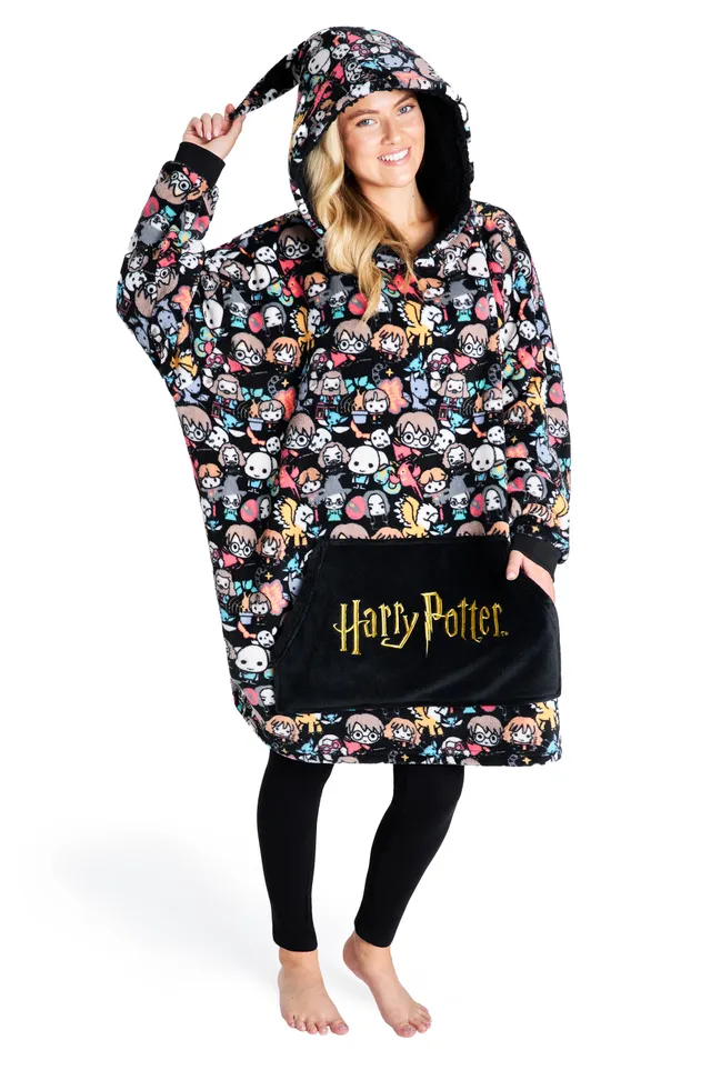 harry-potter-plaid-capuche-oversize-polaire-sherpa image 1