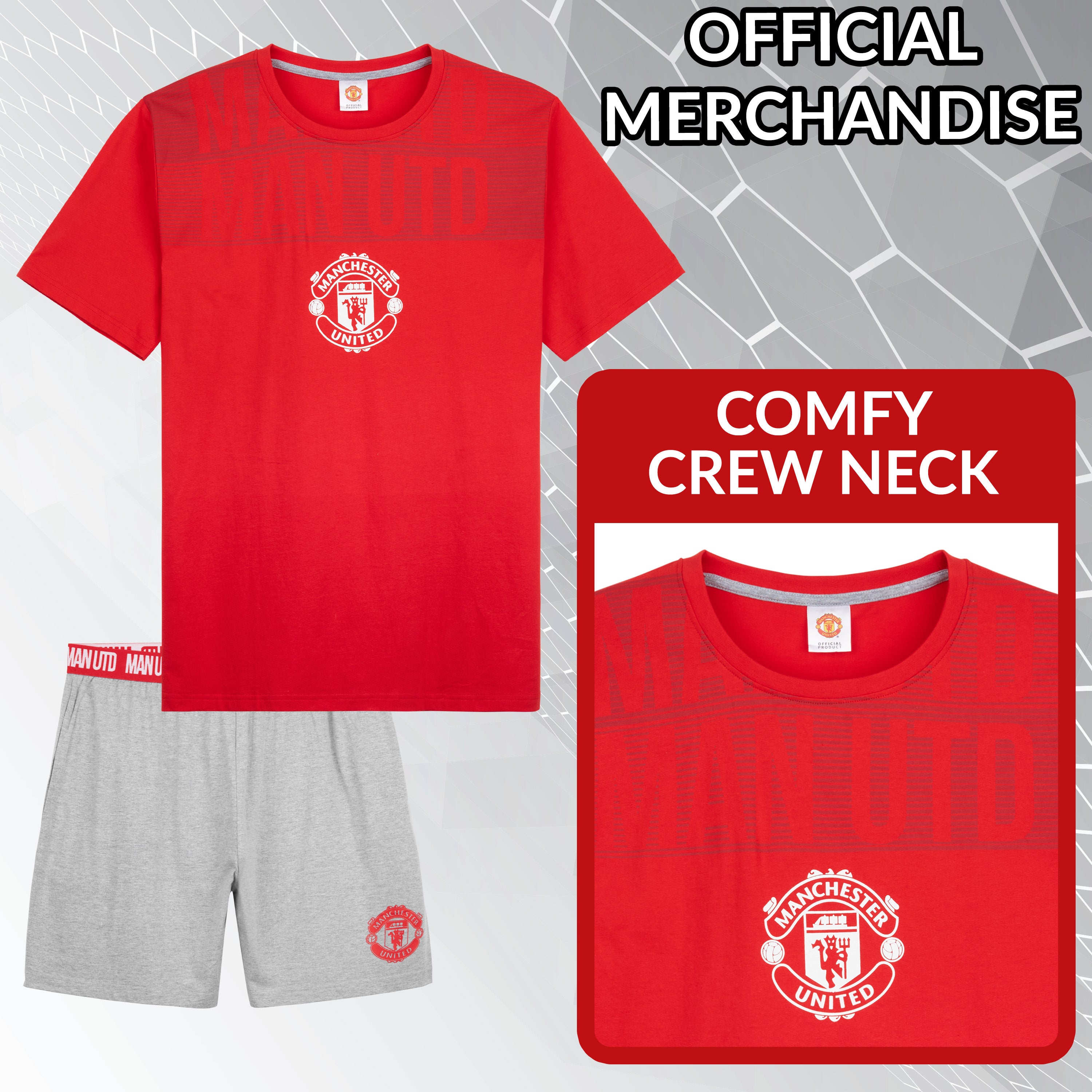 manchester-united-pyjama-homme-court-coton-2-pi-ces image 5