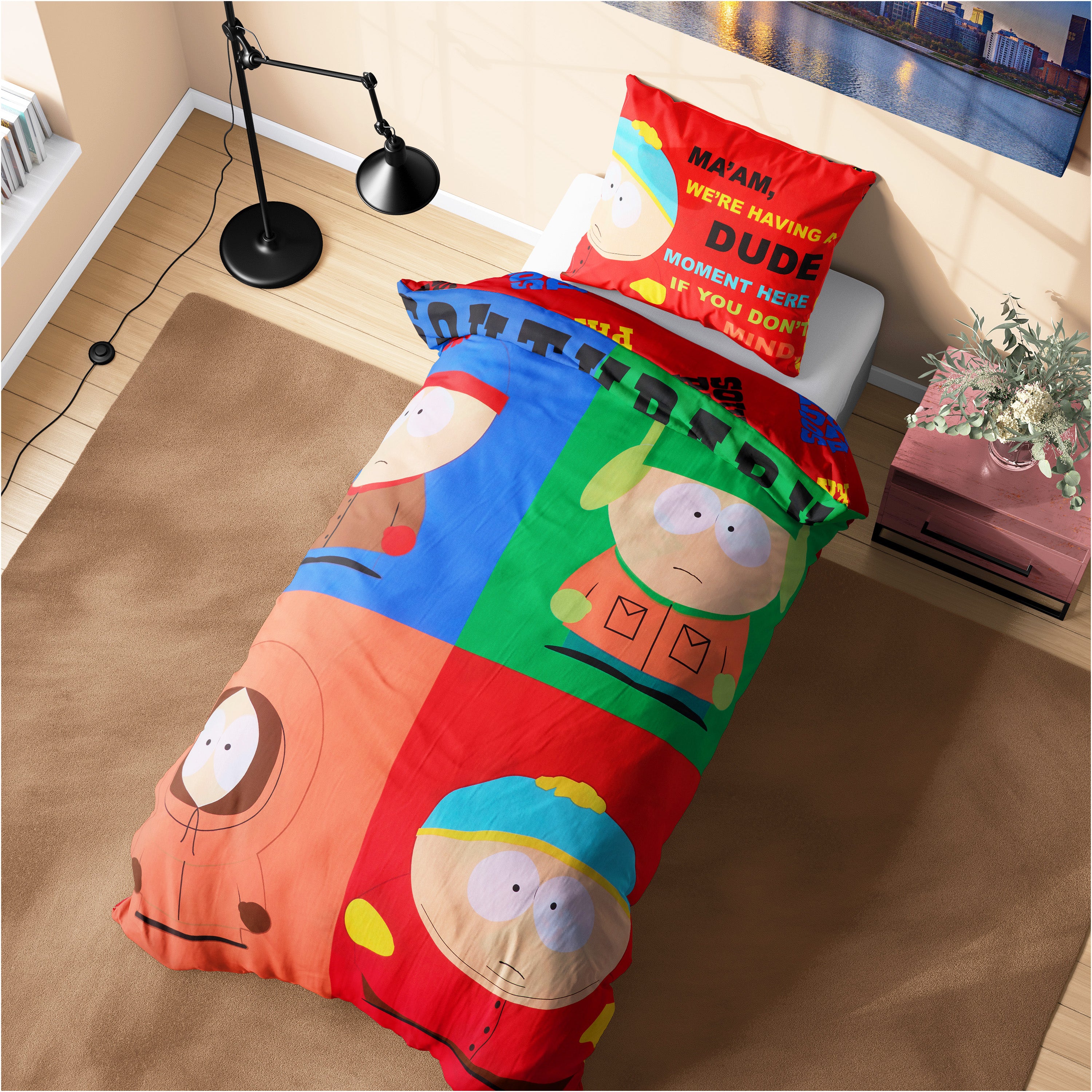 south-park-housse-de-couette-parure-lit-r-versible-single image 1