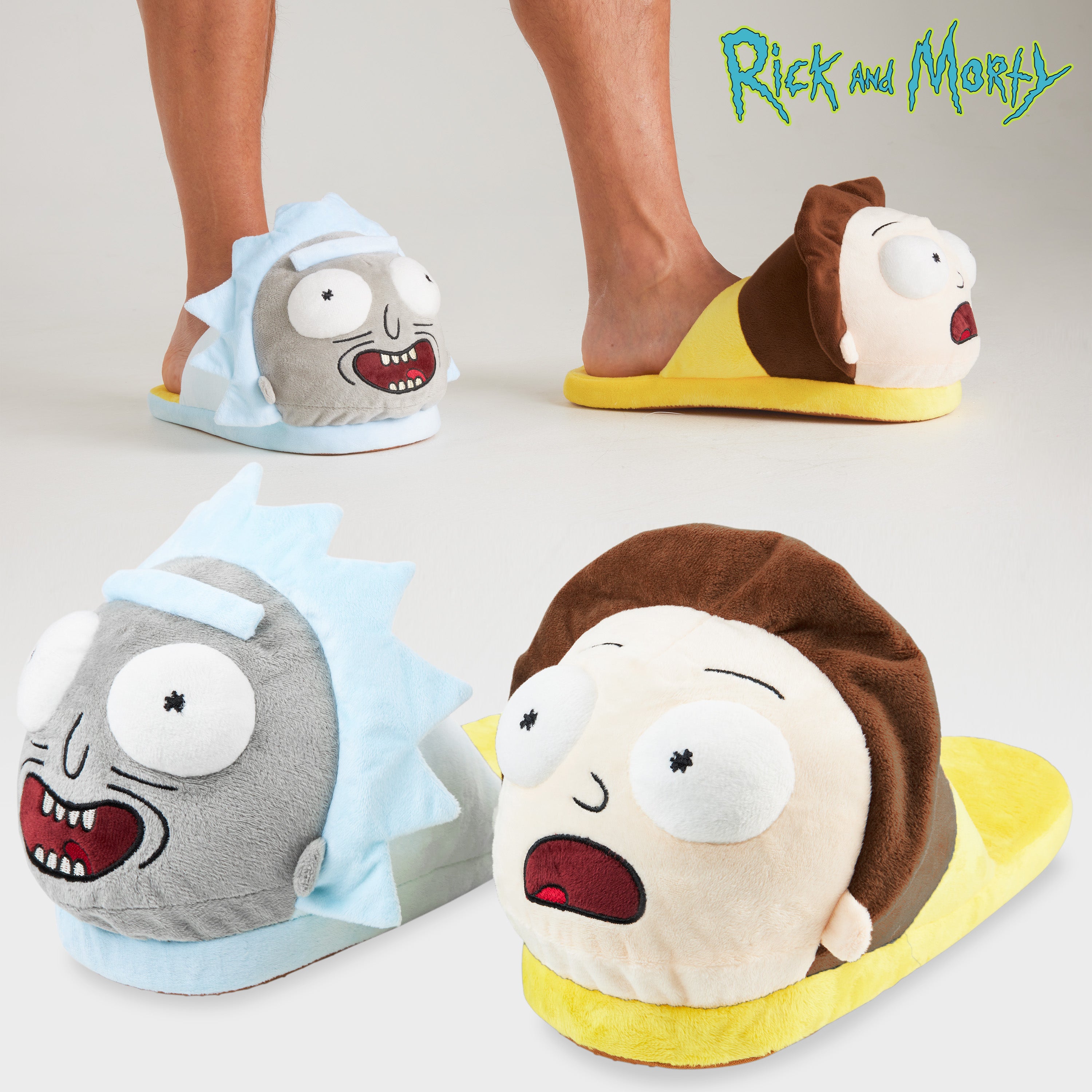 get-trend-rick-and-morty-chaussons-peluche-homme-3d-antid-rapants image 3