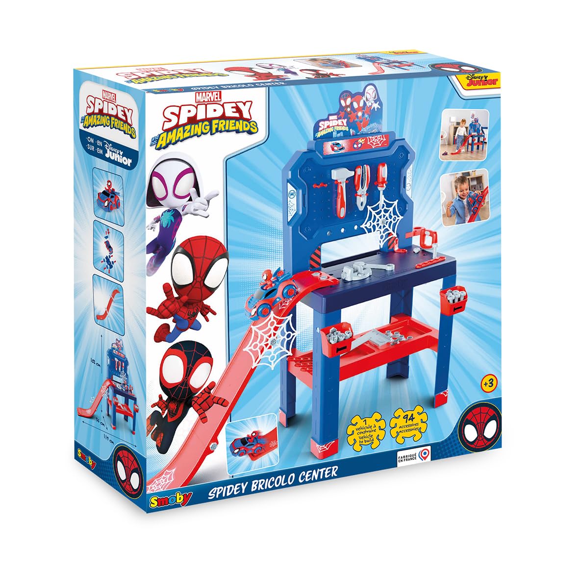 smoby-spidey-bricolo-center-tabli-bricolage-90-accessoires-3-ans image 7