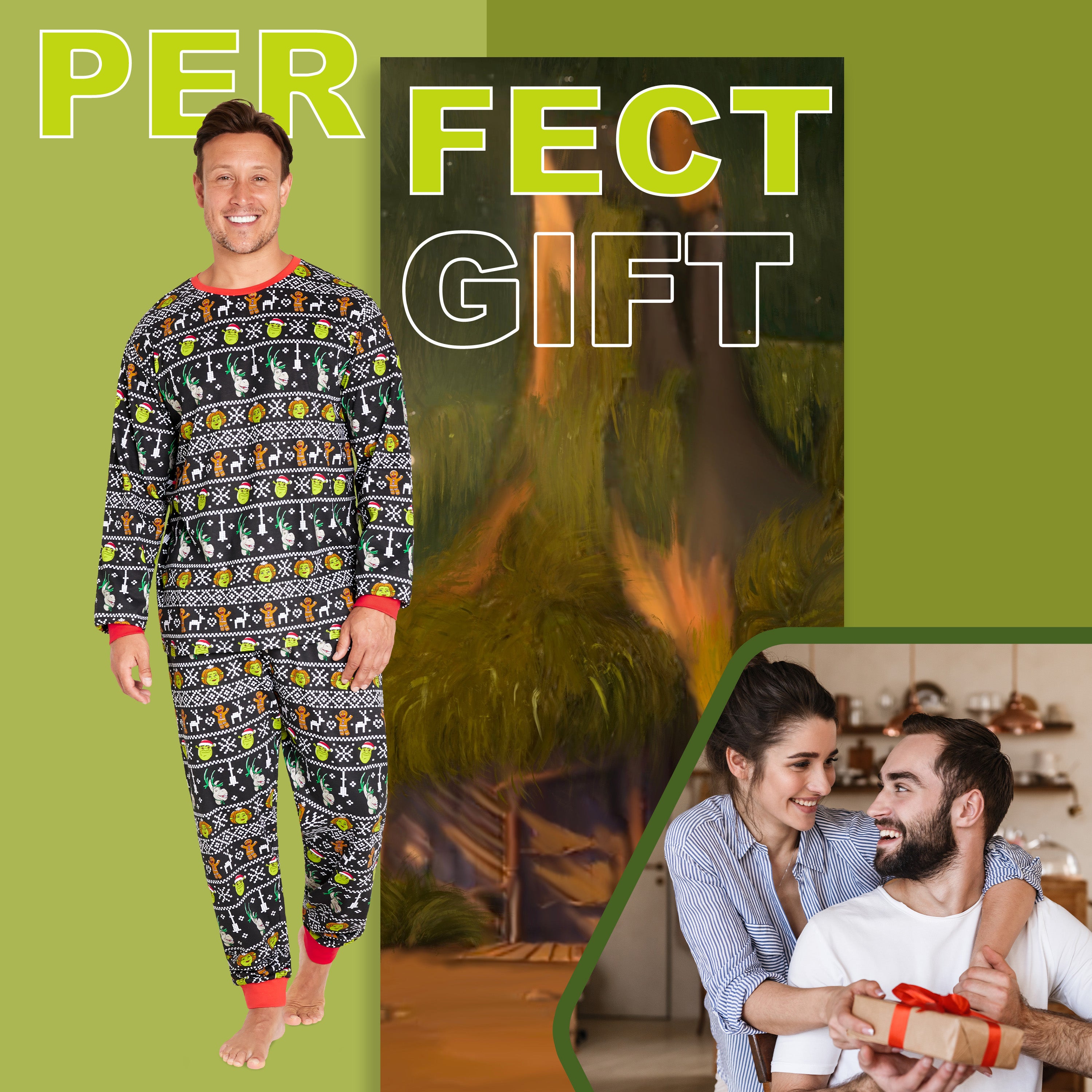 shrek-pyjama-no-l-famille-homme-coton-manches-longues image 3