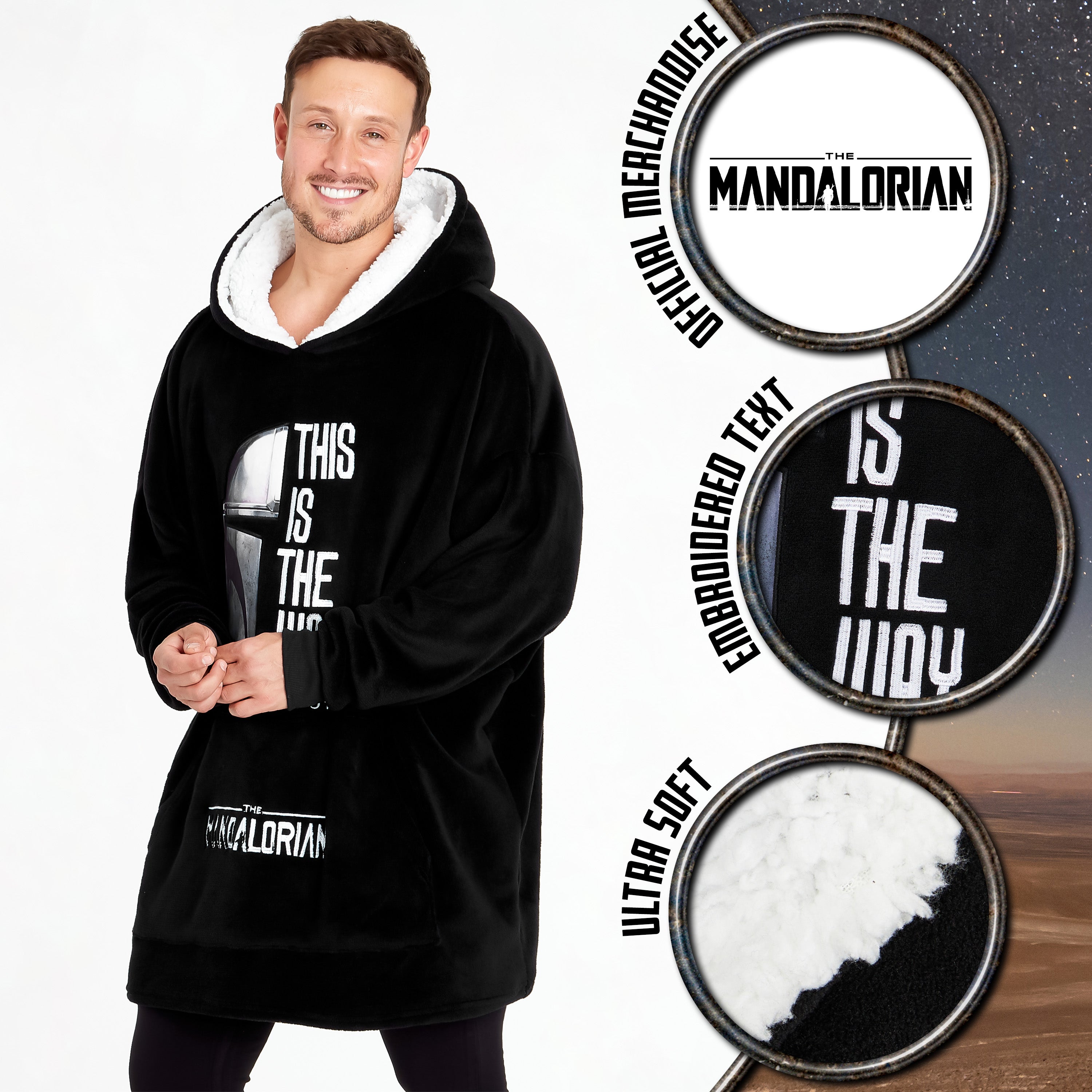 star-wars-mandalorian-sweat-plaid-capuche-homme-baby-yoda image 2