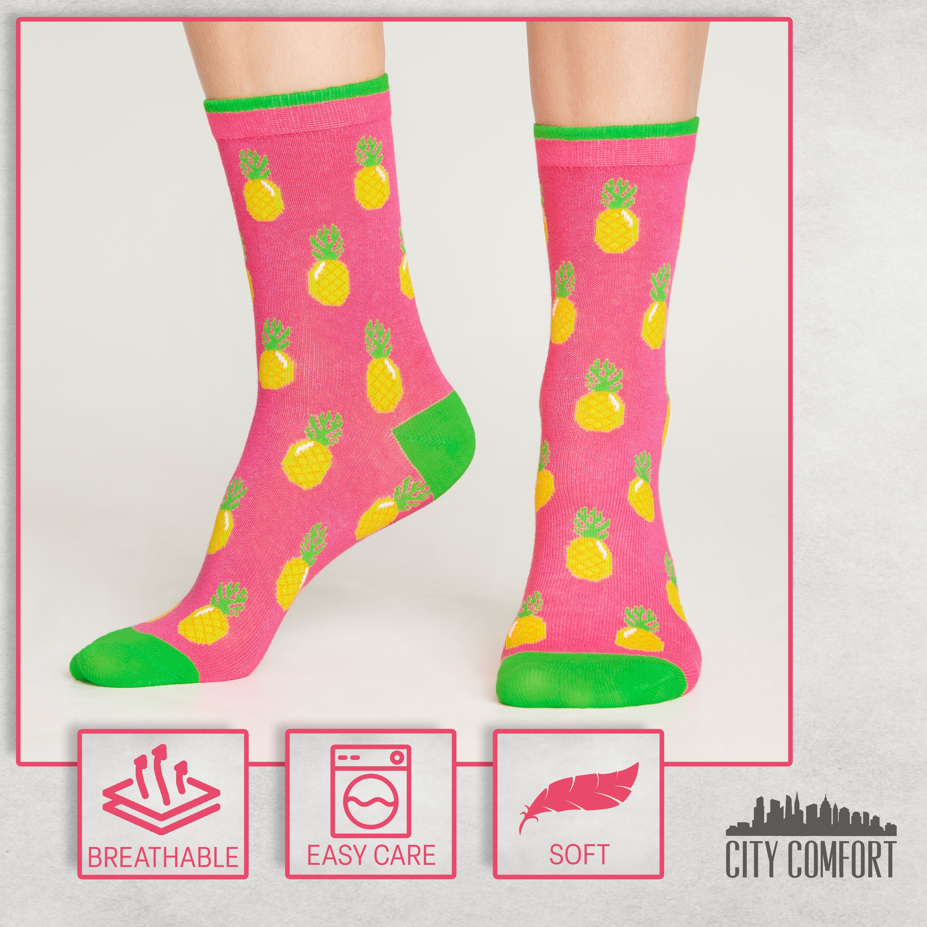 get-trend-citycomfort-chaussettes-femme-lot-5-paires-fantaisie image 7