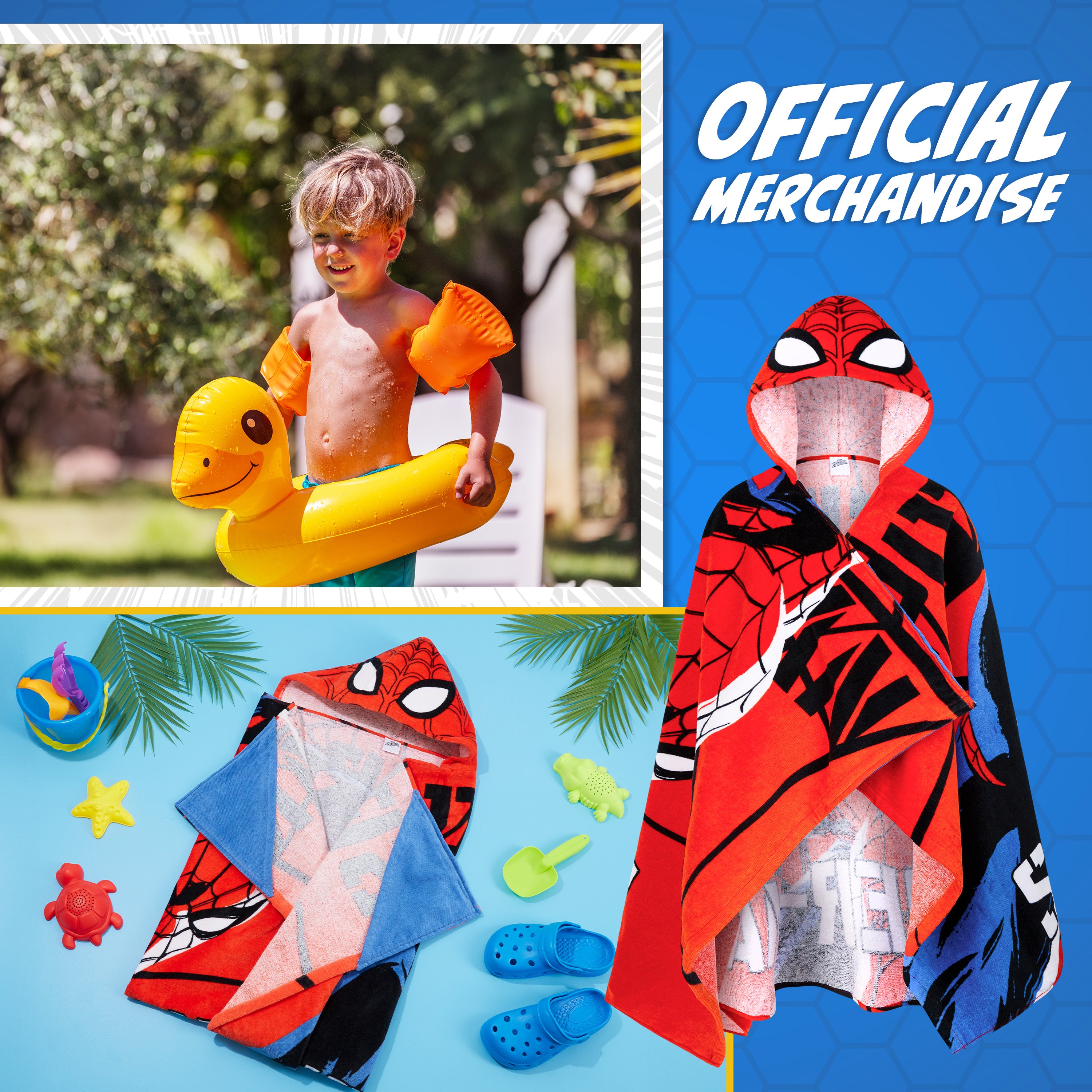 marvel-serviette-capuche-enfant-coton-absorbante-spiderman image 6