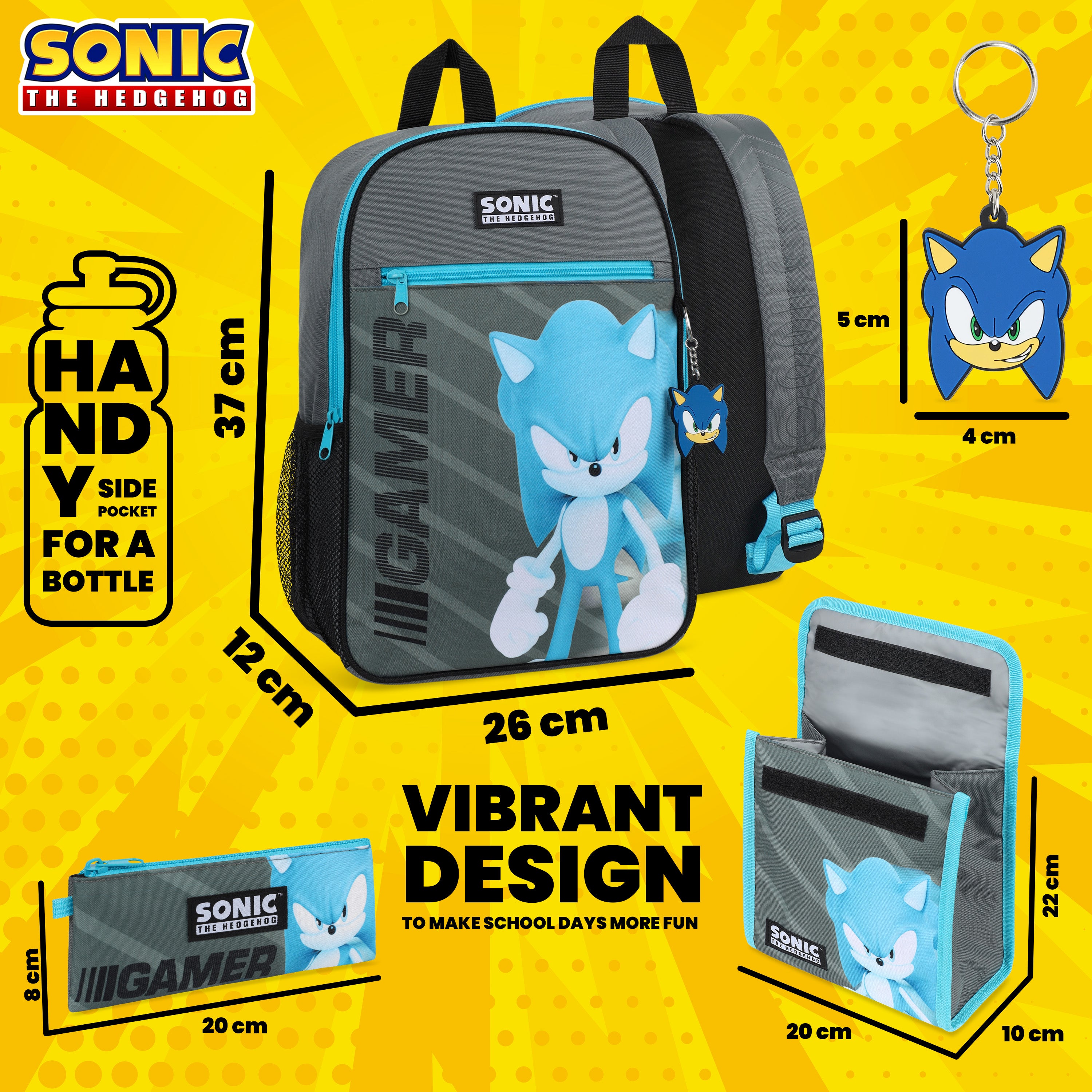 sonic-the-hedgehog-set-4-pi-ces-sac-dos-cole-gar-on image 5