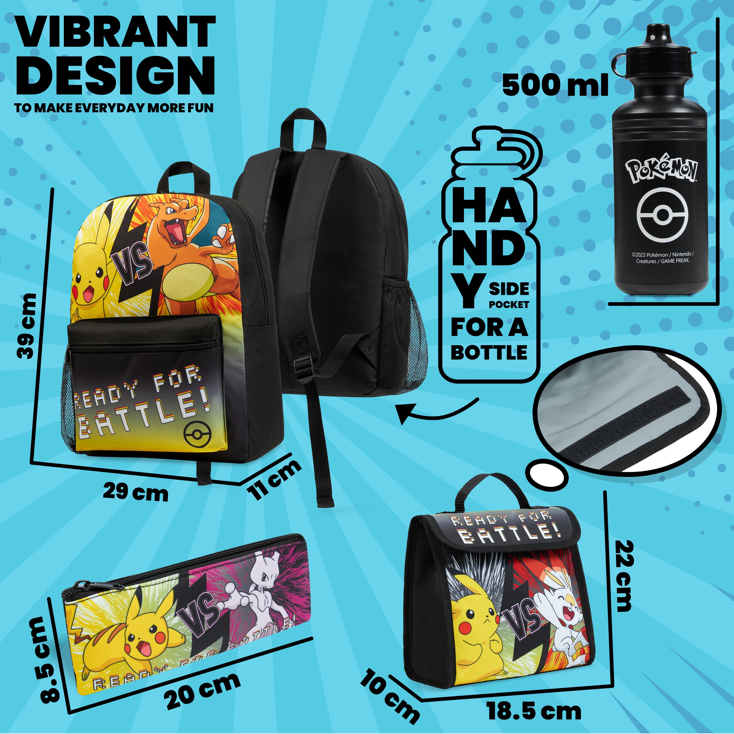 get-trend-school-supplies-pok-mon-cartable-4-pi-ces-pikachu image 4