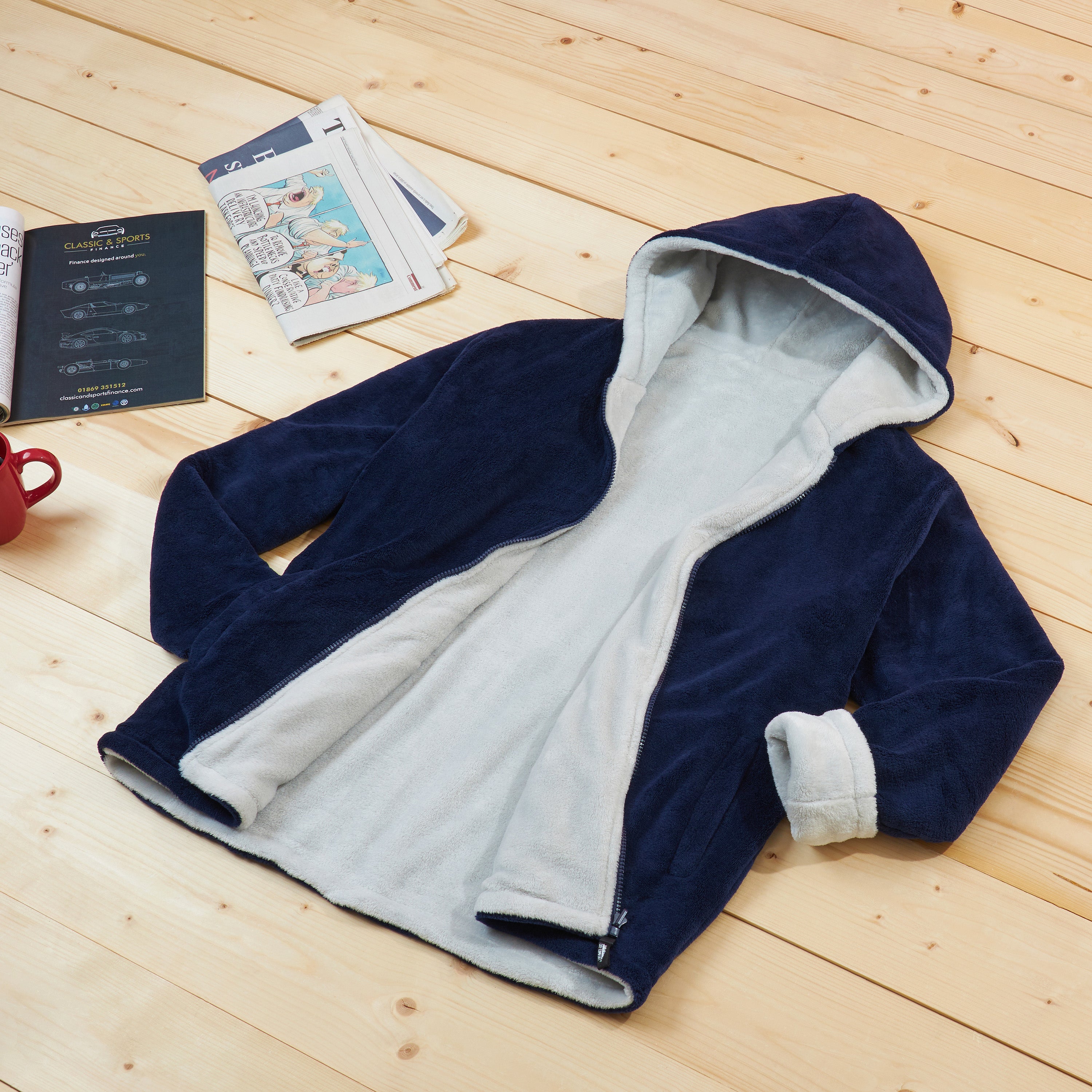 citycomfort-men-sweat-polaire-r-versible-zipp-marine image 3