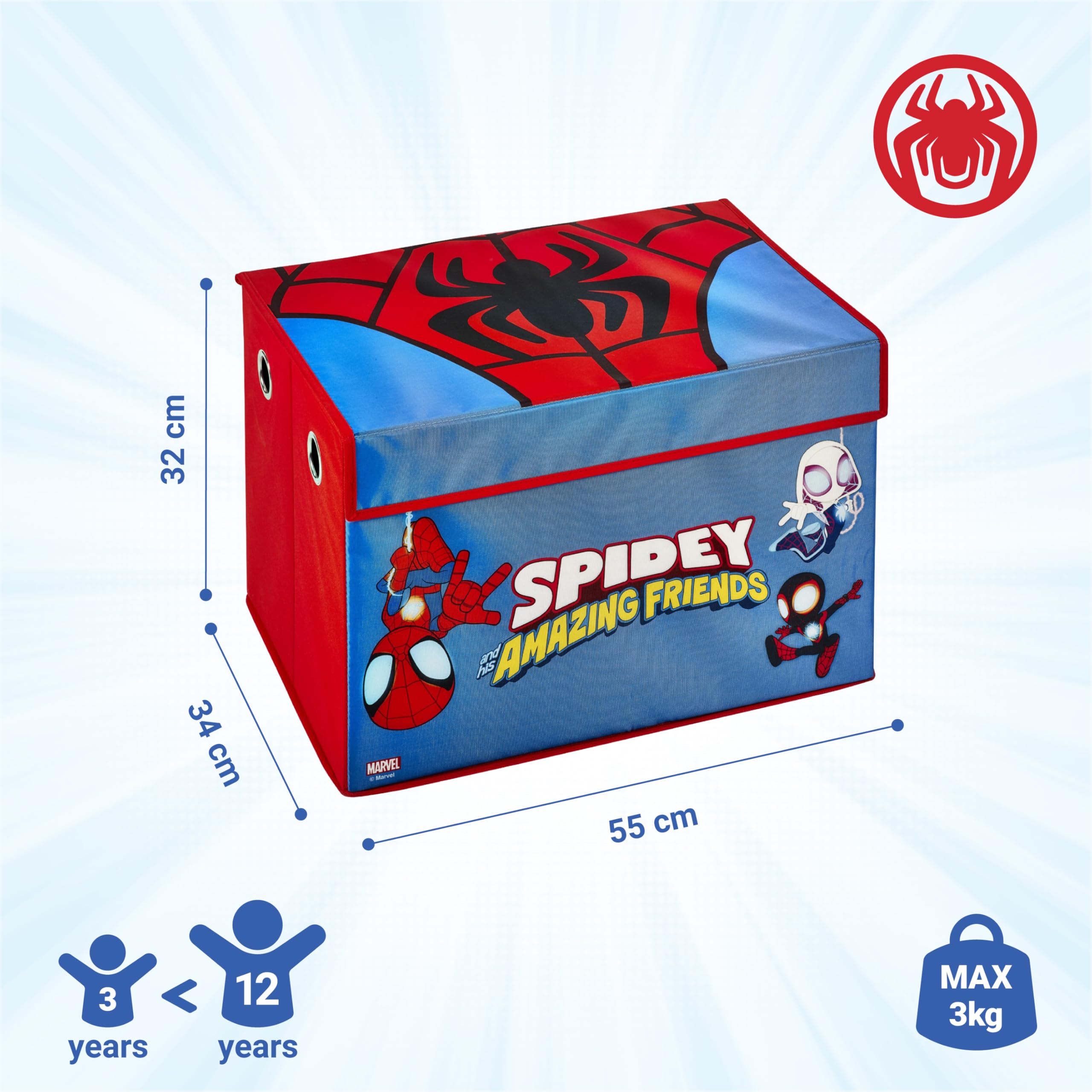 marvel-spiderman-bo-te-rangement-tissu-50-cm-jouets-pliable image 3