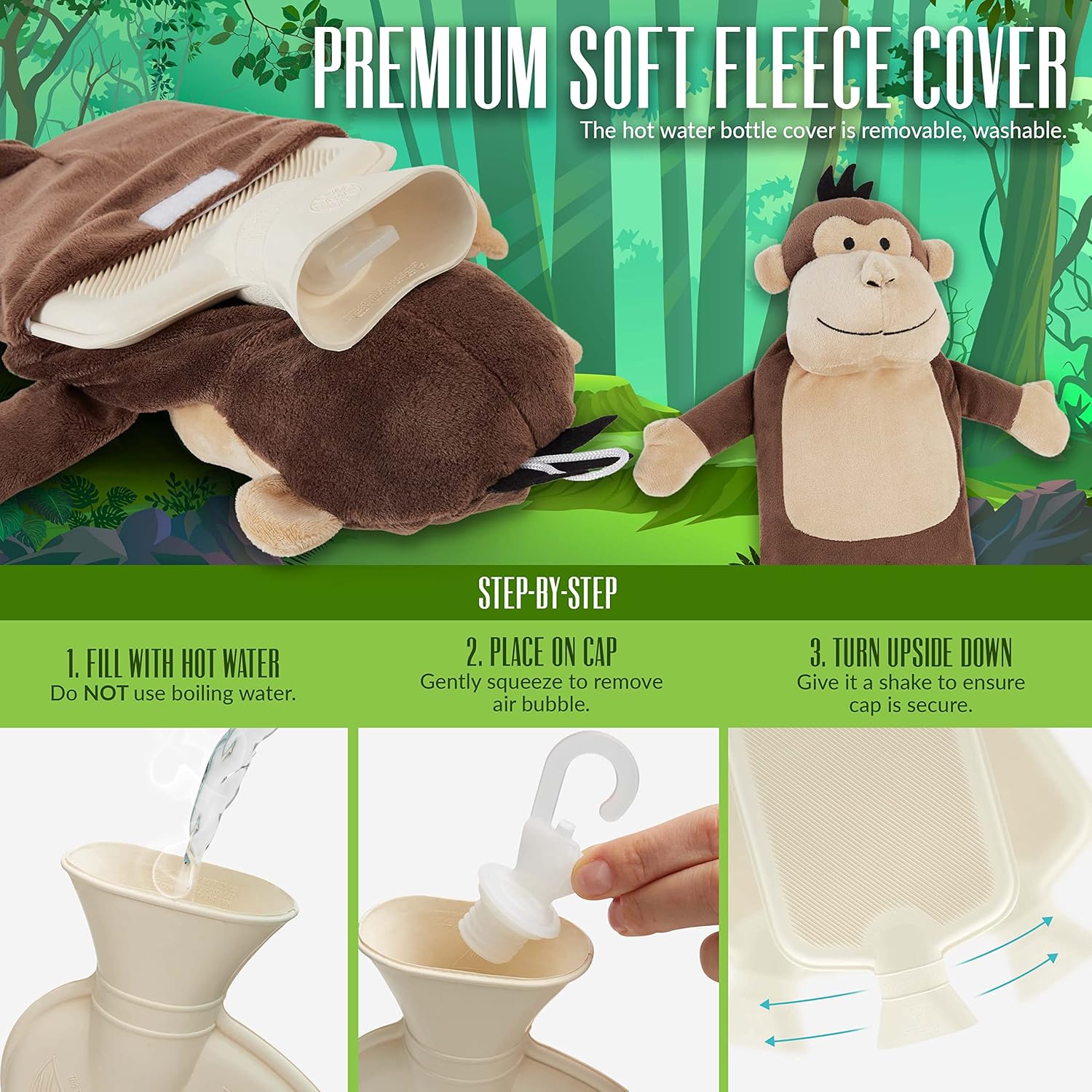 get-trend-bouillotte-eau-singe-peluche-polaire-1-litre image 5