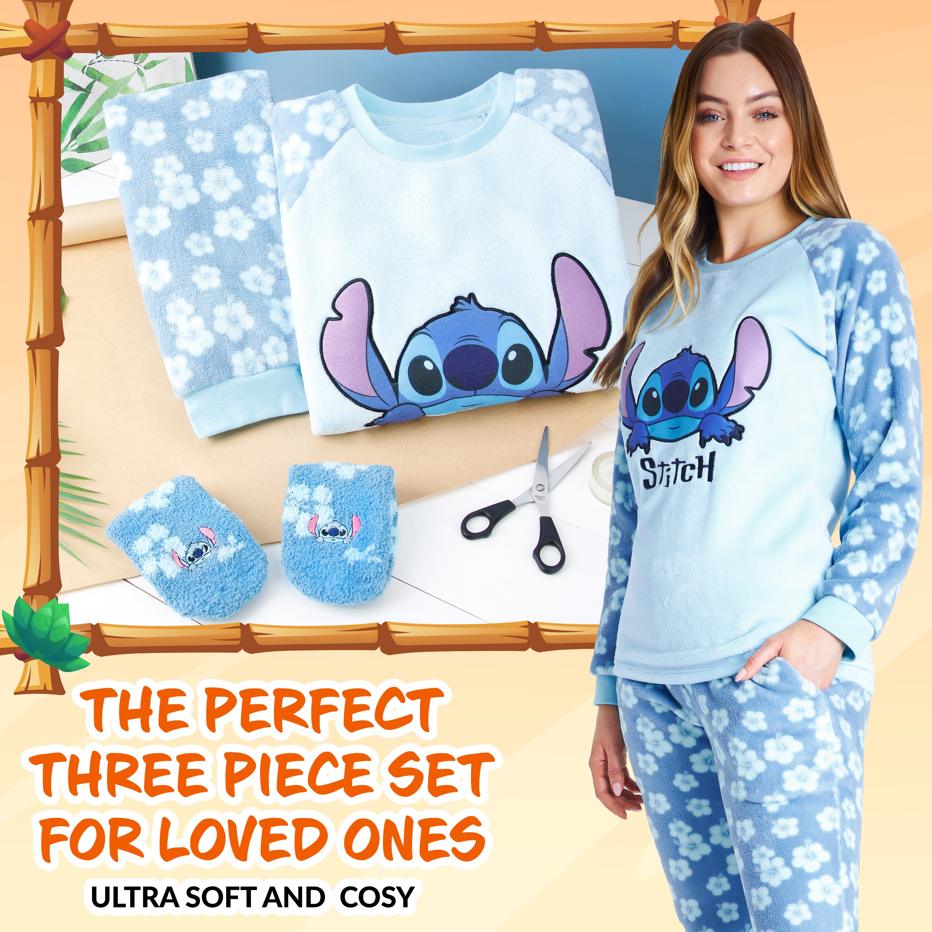 disney-stitch-pyjama-polaire-femme-coffret-chaussettes image 2