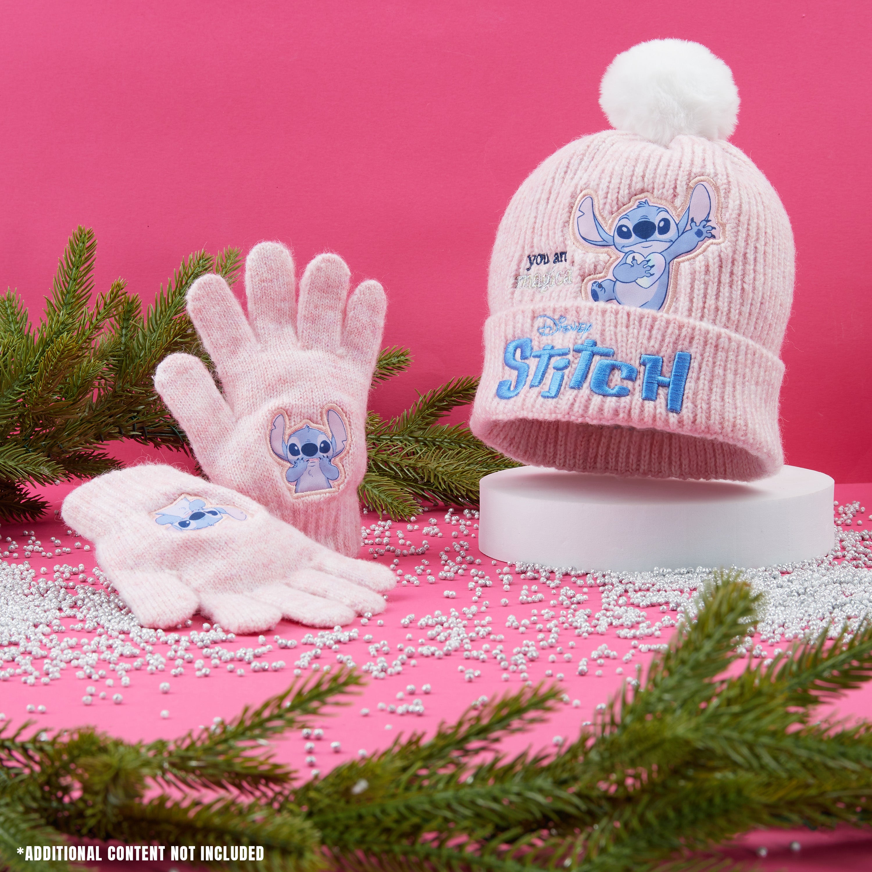 disney-stitch-ensemble-bonnet-gants-fille-hiver-6-14-ans image 2