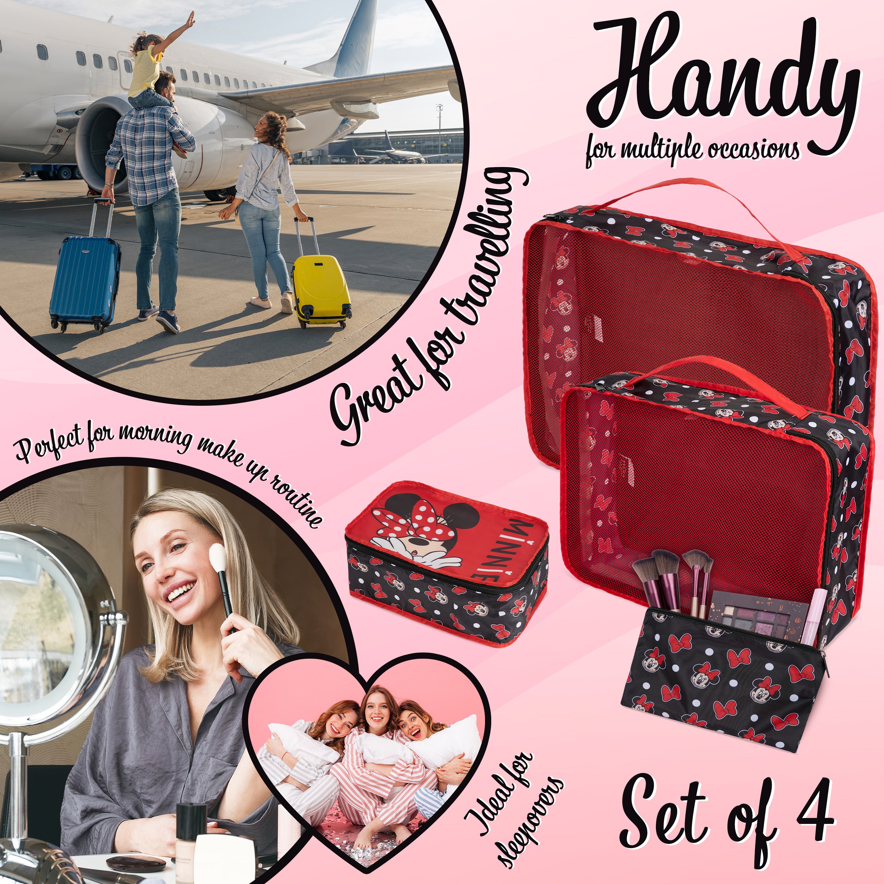 disney-minnie-mouse-organiseurs-valise-lot-4-cubes-rouges image 5
