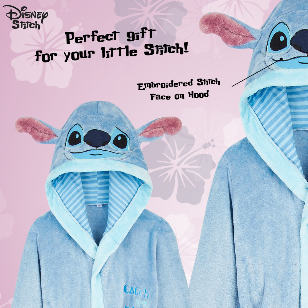 disney-stitch-peignoir-enfant-polaire-capuche-7-8-ans image 3