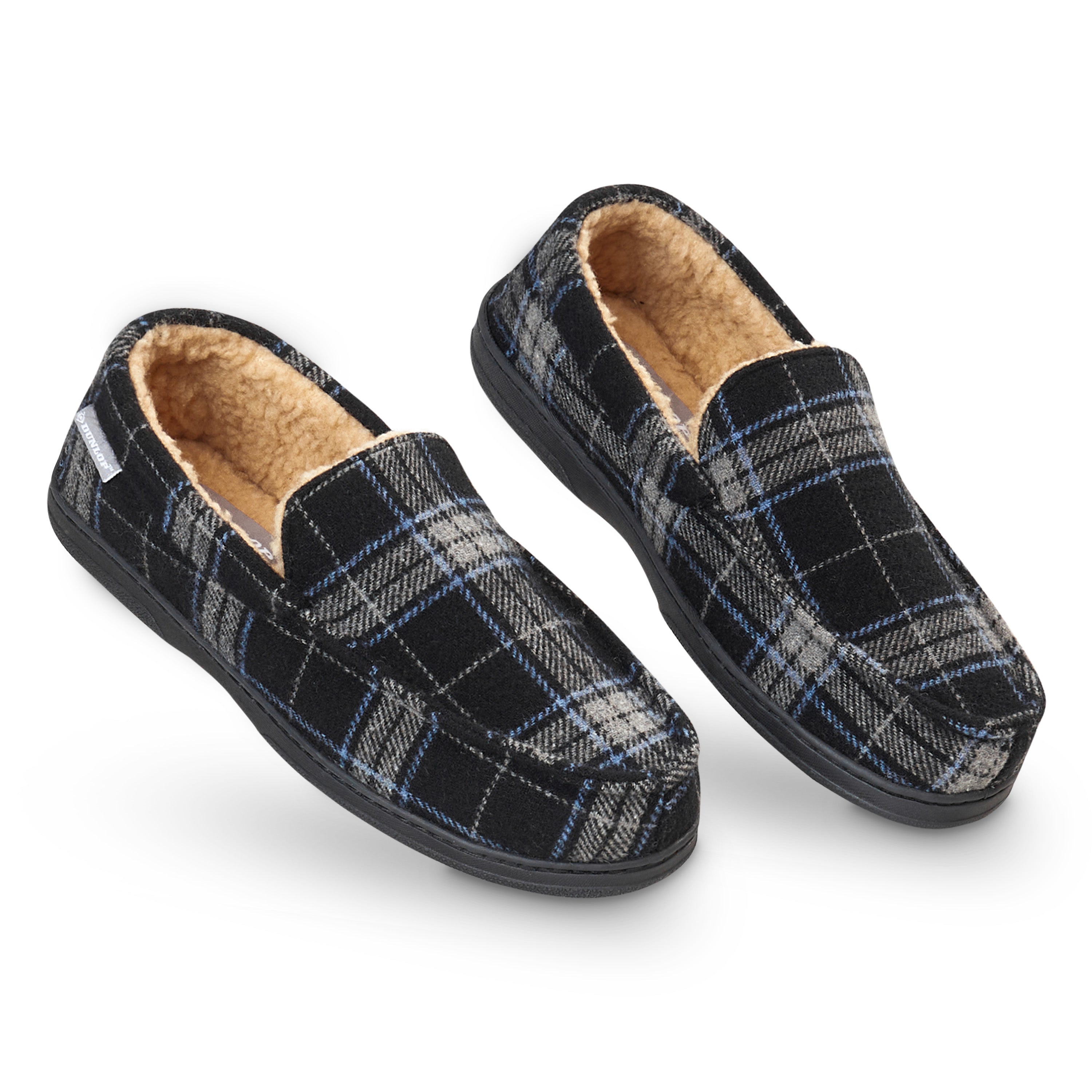 dunlop-mocassin-chausson-homme-fourrure-m-moire-charcoal-43 image 3