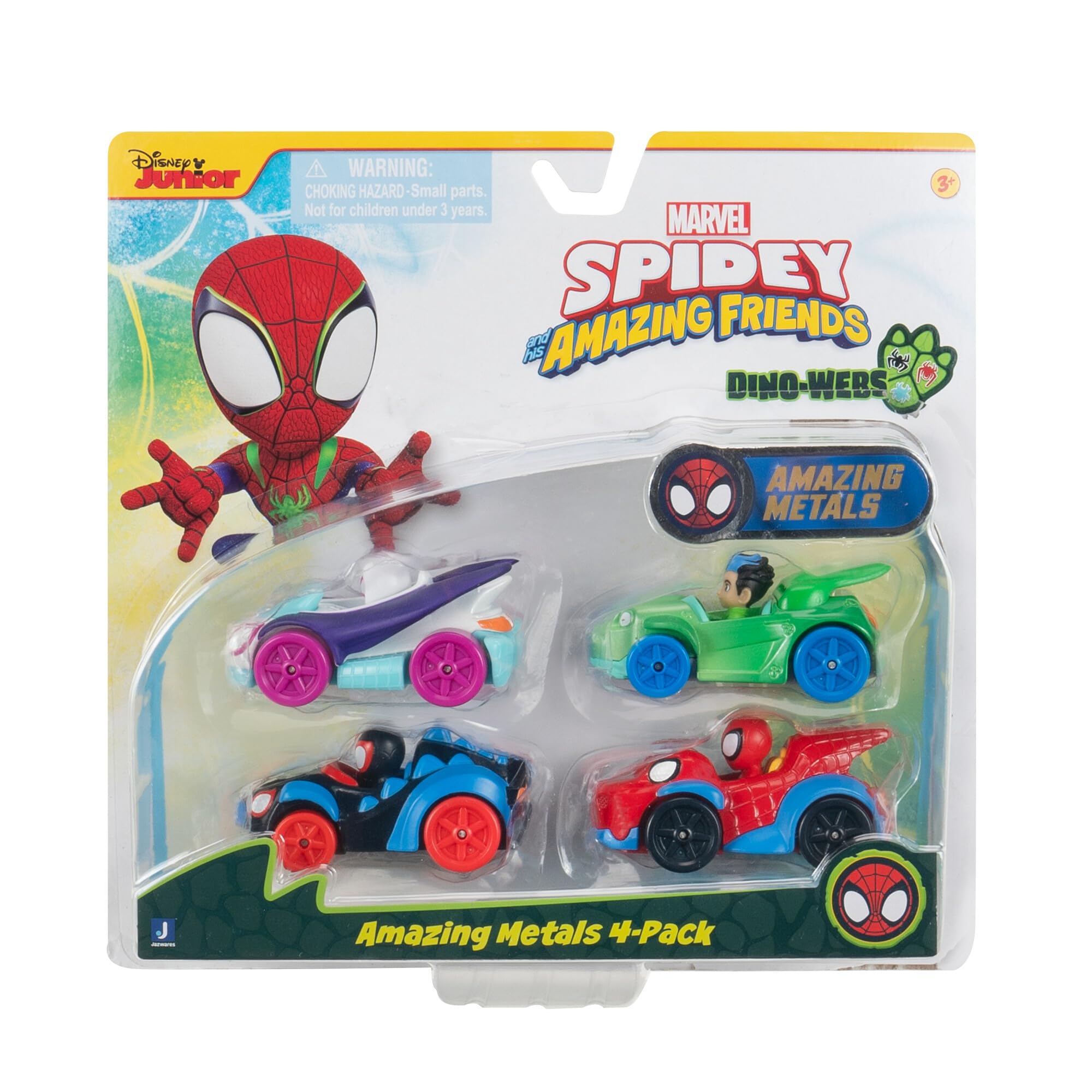 marvel-spidey-amazing-metals-pack-4-voitures-dino-7-5-cm image 2