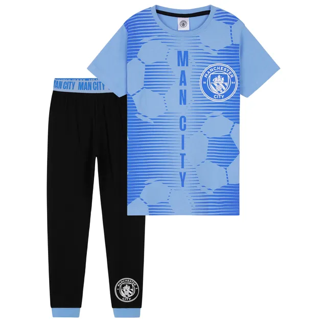 manchester-city-pyjama-gar-on-coton-2-pi-ces-bleu-7-8-ans image 1