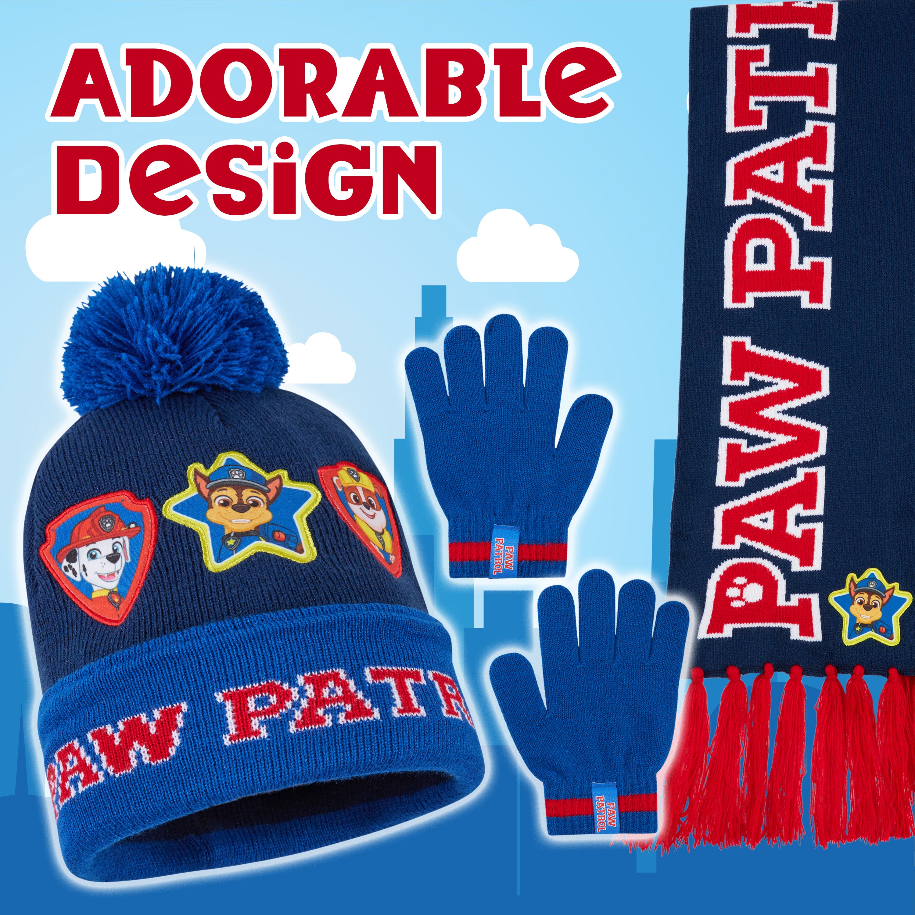 pat-patrouille-ensemble-hiver-bonnet-charpe-gants-2-6-ans image 6
