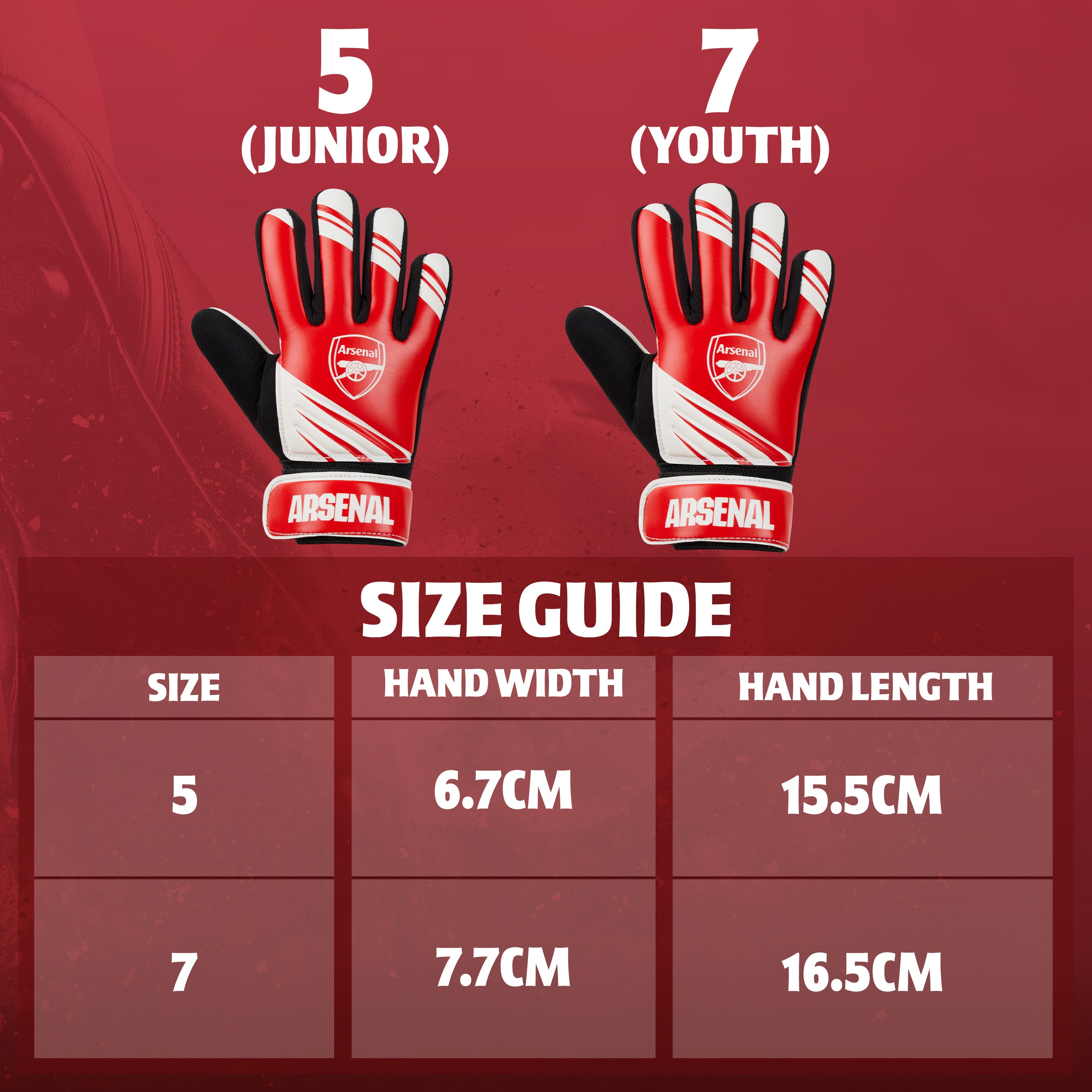 arsenal-gants-gardien-enfant-taille-7-paumes-matelass-es image 6