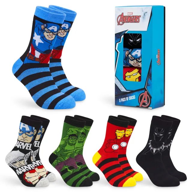 marvel-chaussettes-homme-mi-mollet-lot-5-respirant image 1